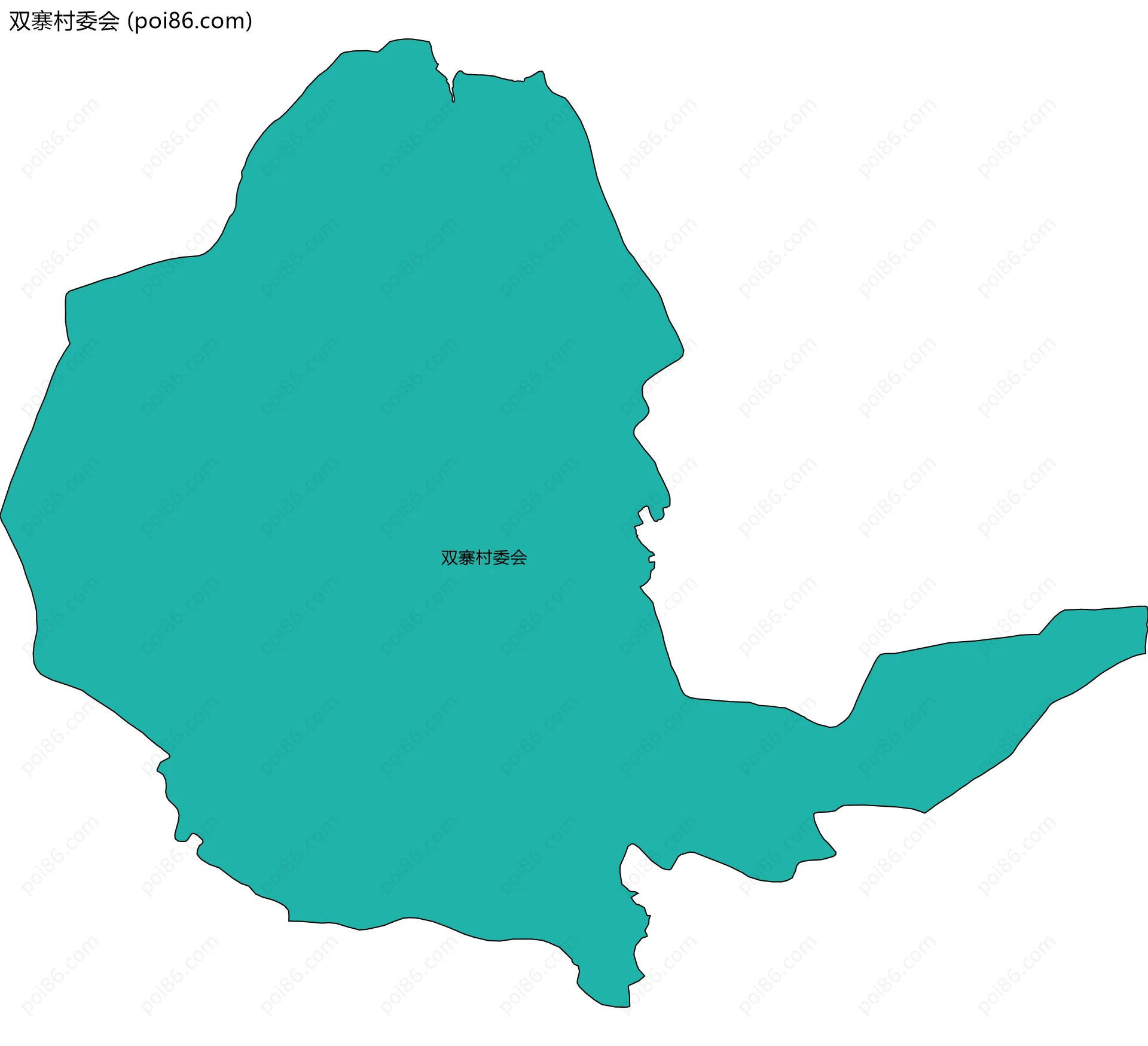 双寨村委会边界地图