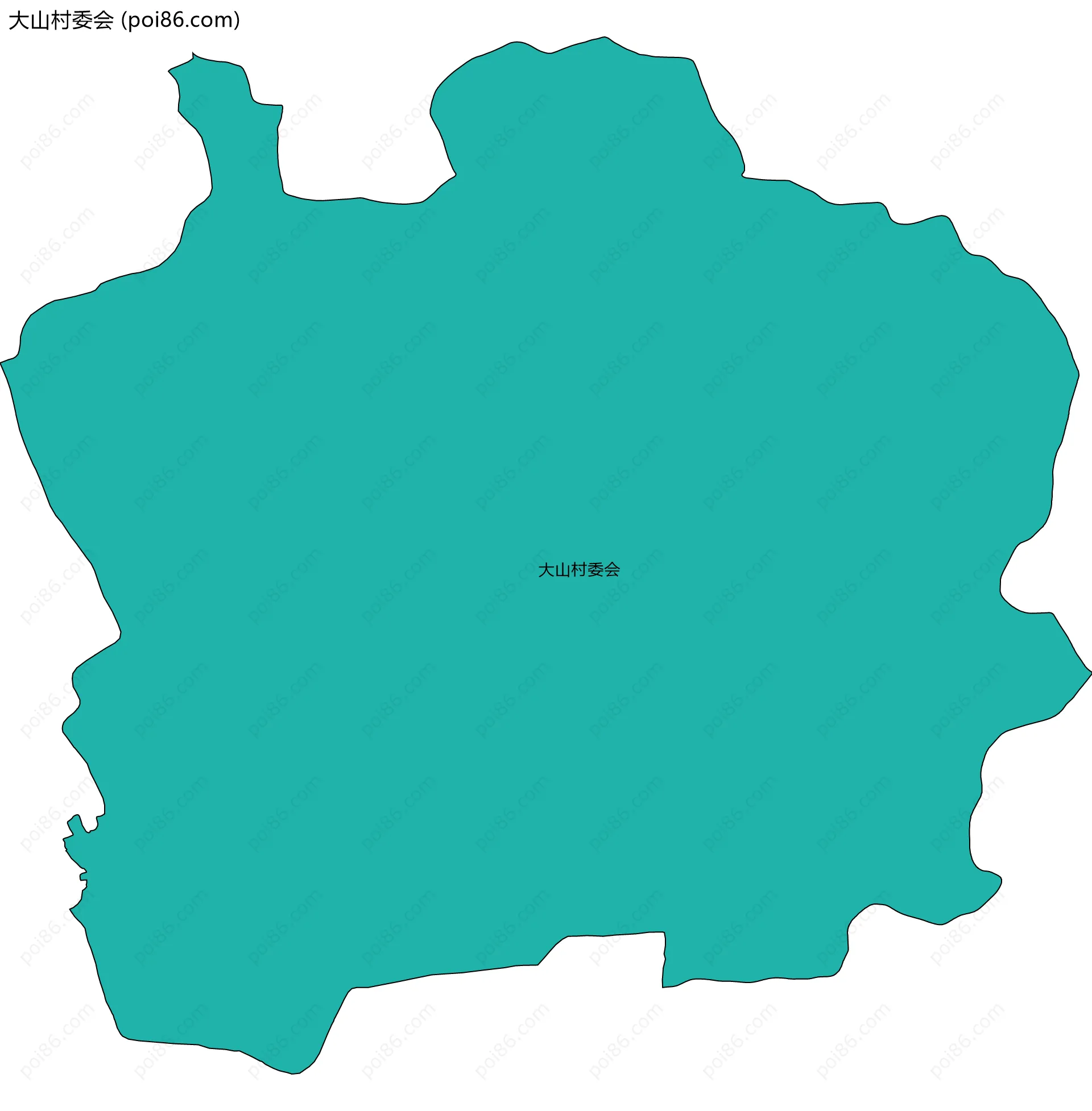 大山村委会边界地图