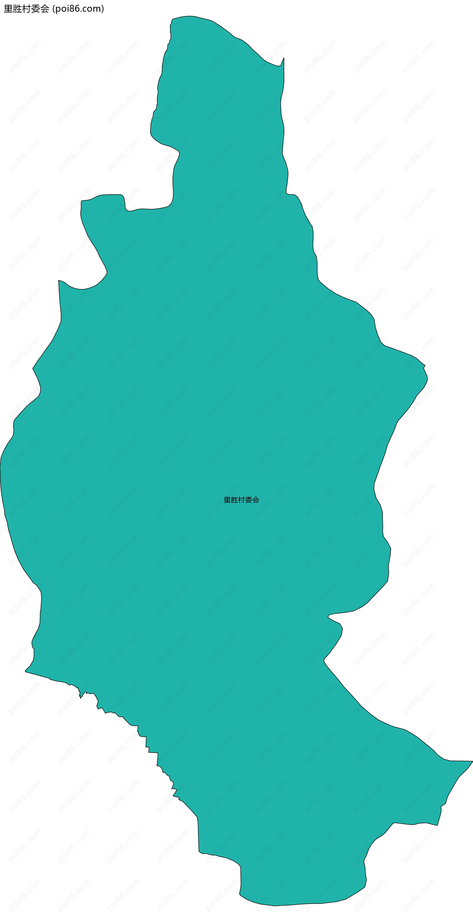 里胜村委会边界地图