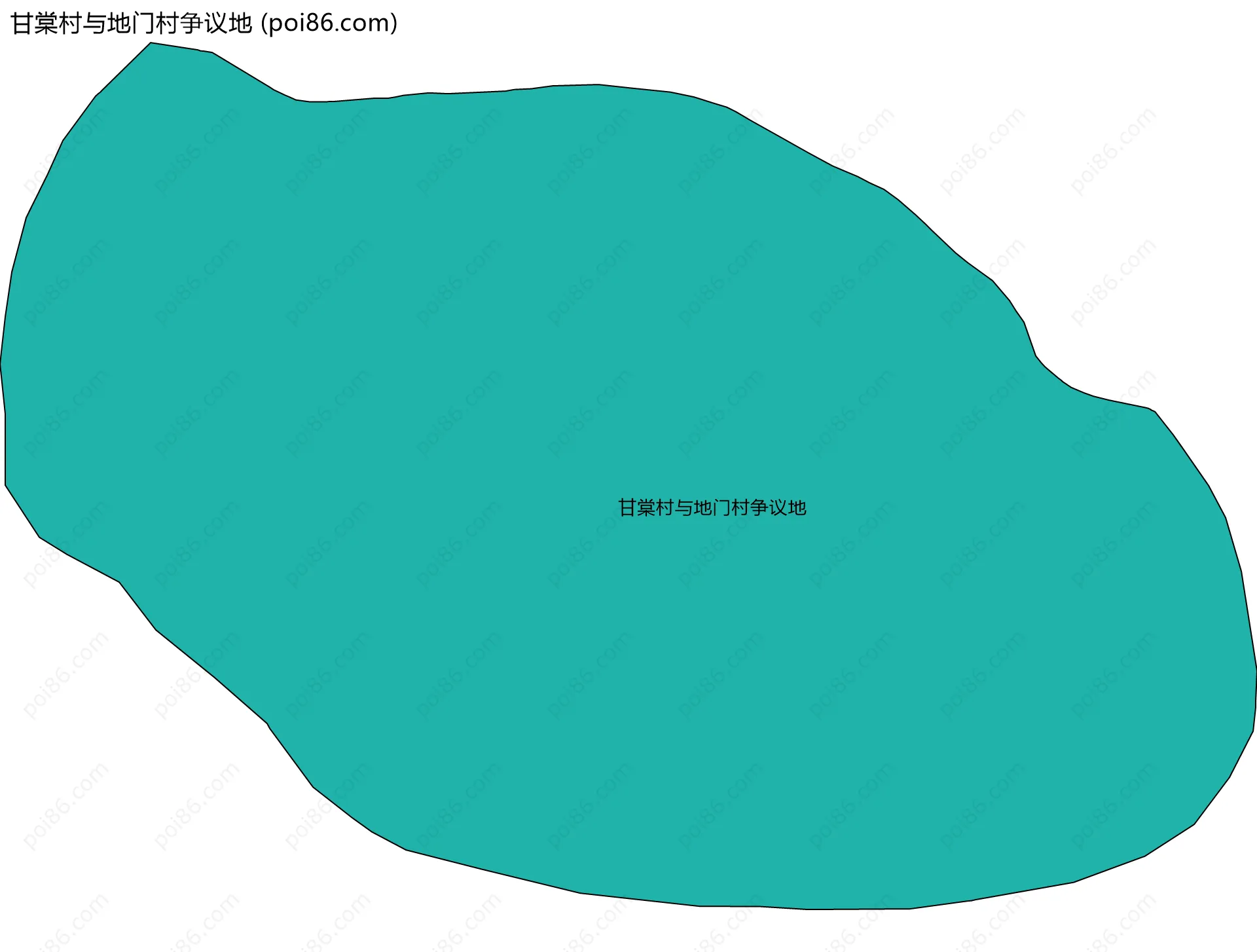 甘棠村与地门村争议地边界地图