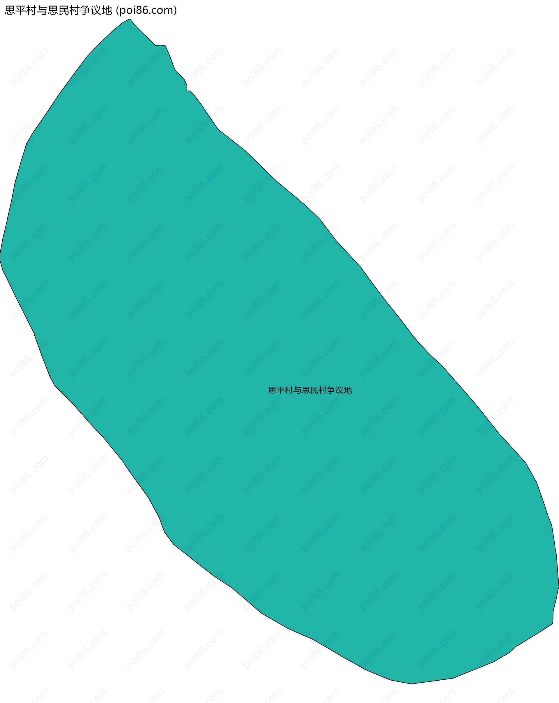 思平村与思民村争议地边界地图