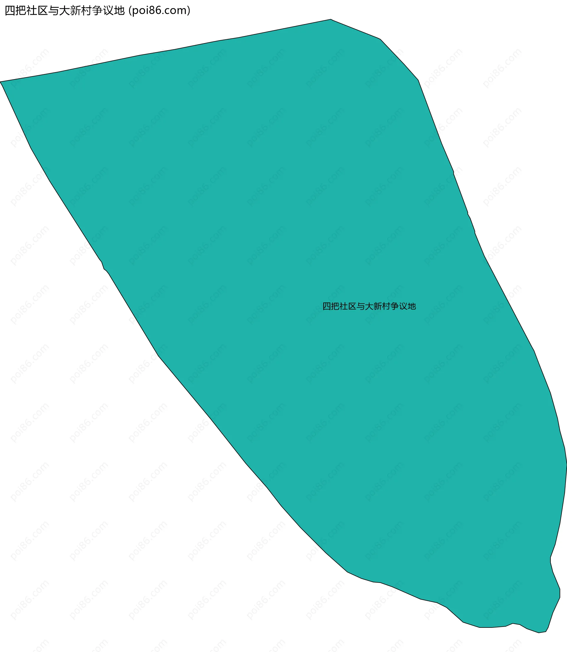 四把社区与大新村争议地边界地图