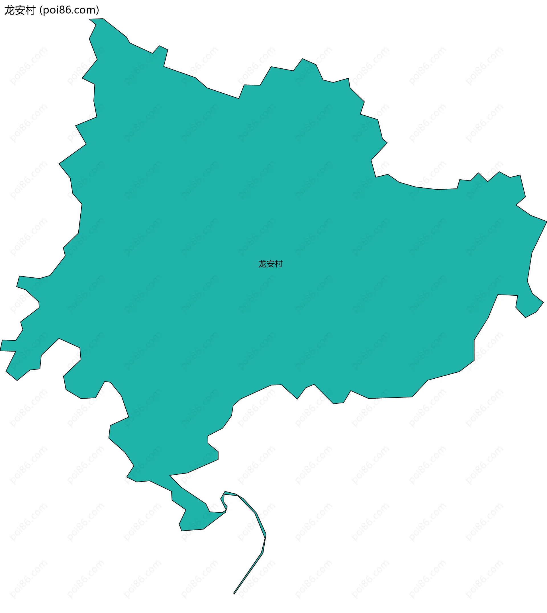 龙安村边界地图