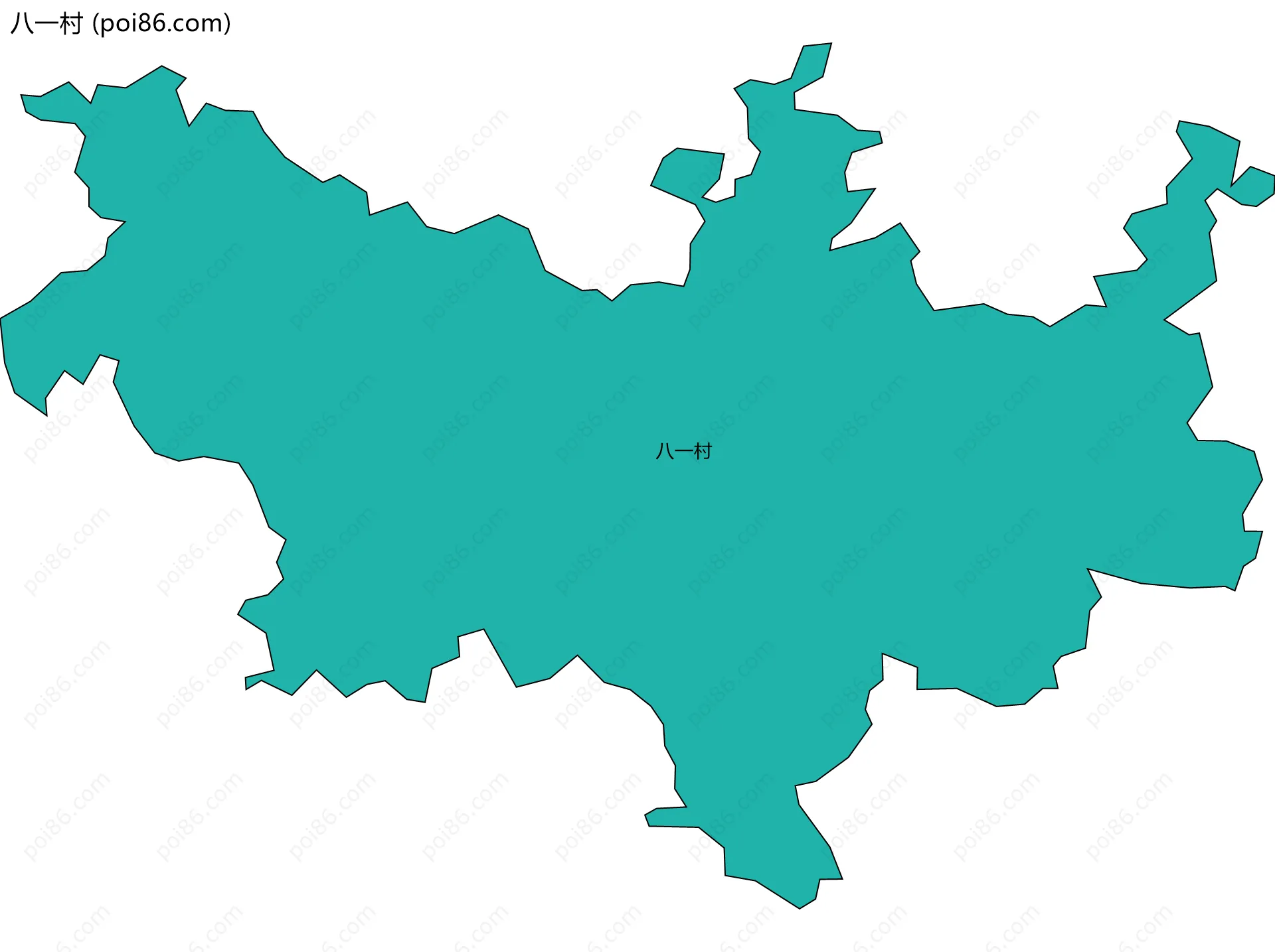 八一村边界地图