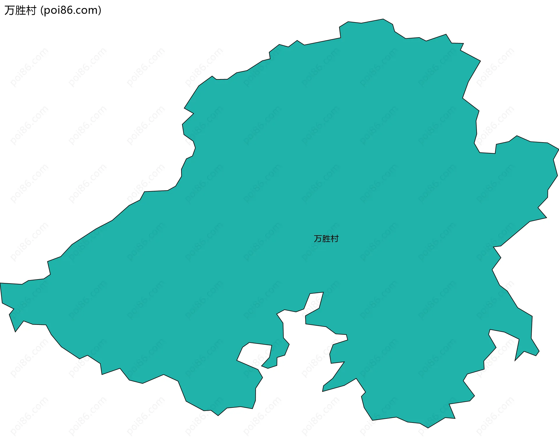 万胜村边界地图