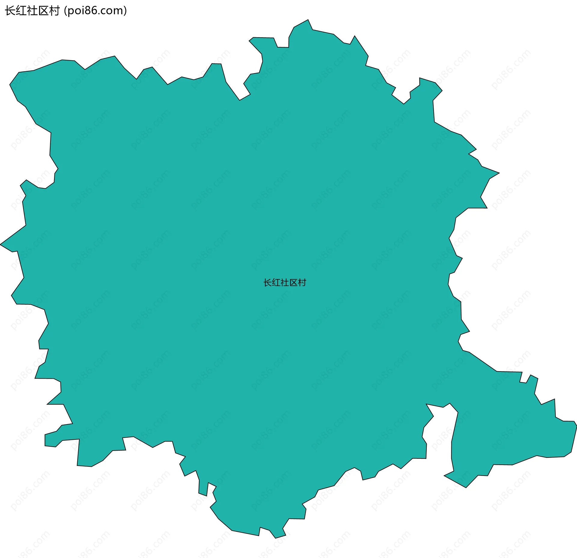 长红社区村边界地图