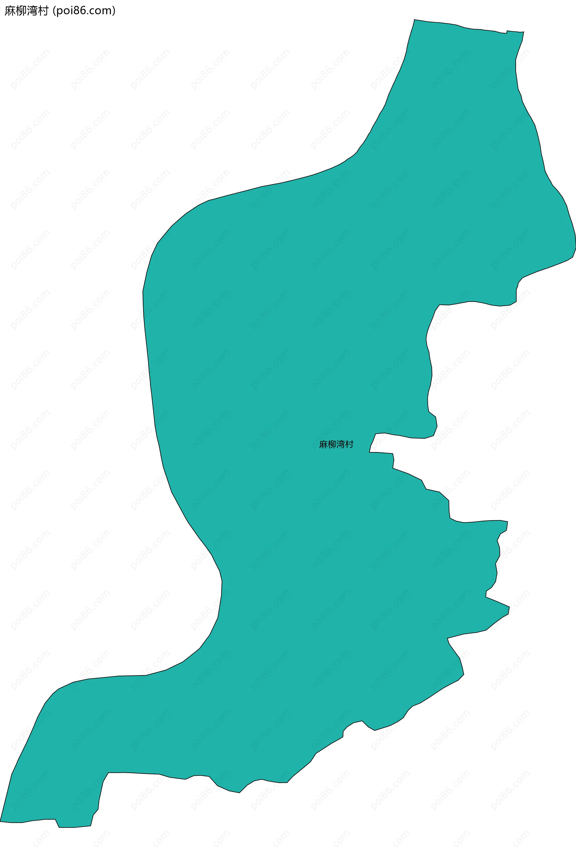 麻柳湾村边界地图