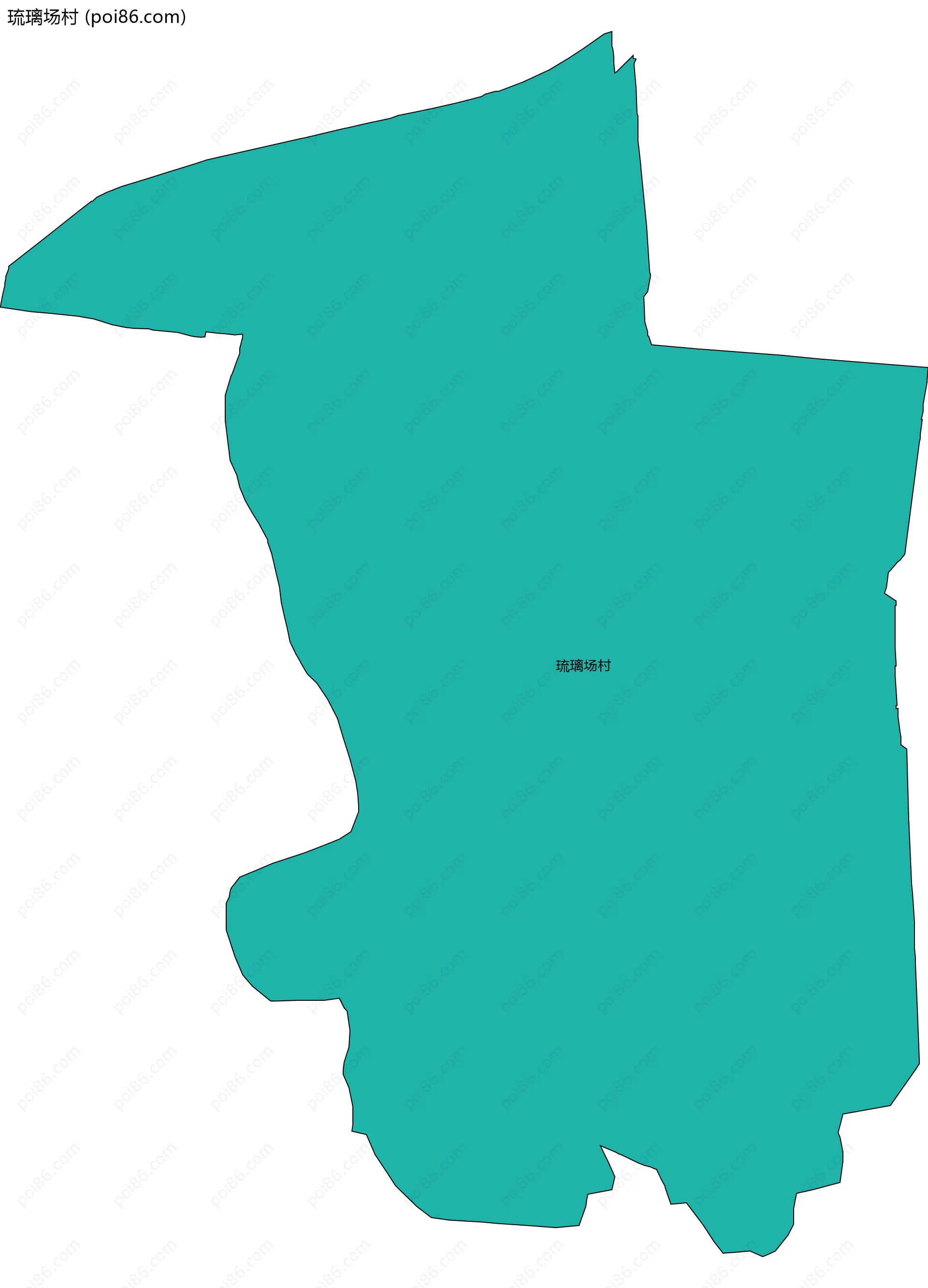 琉璃场村边界地图