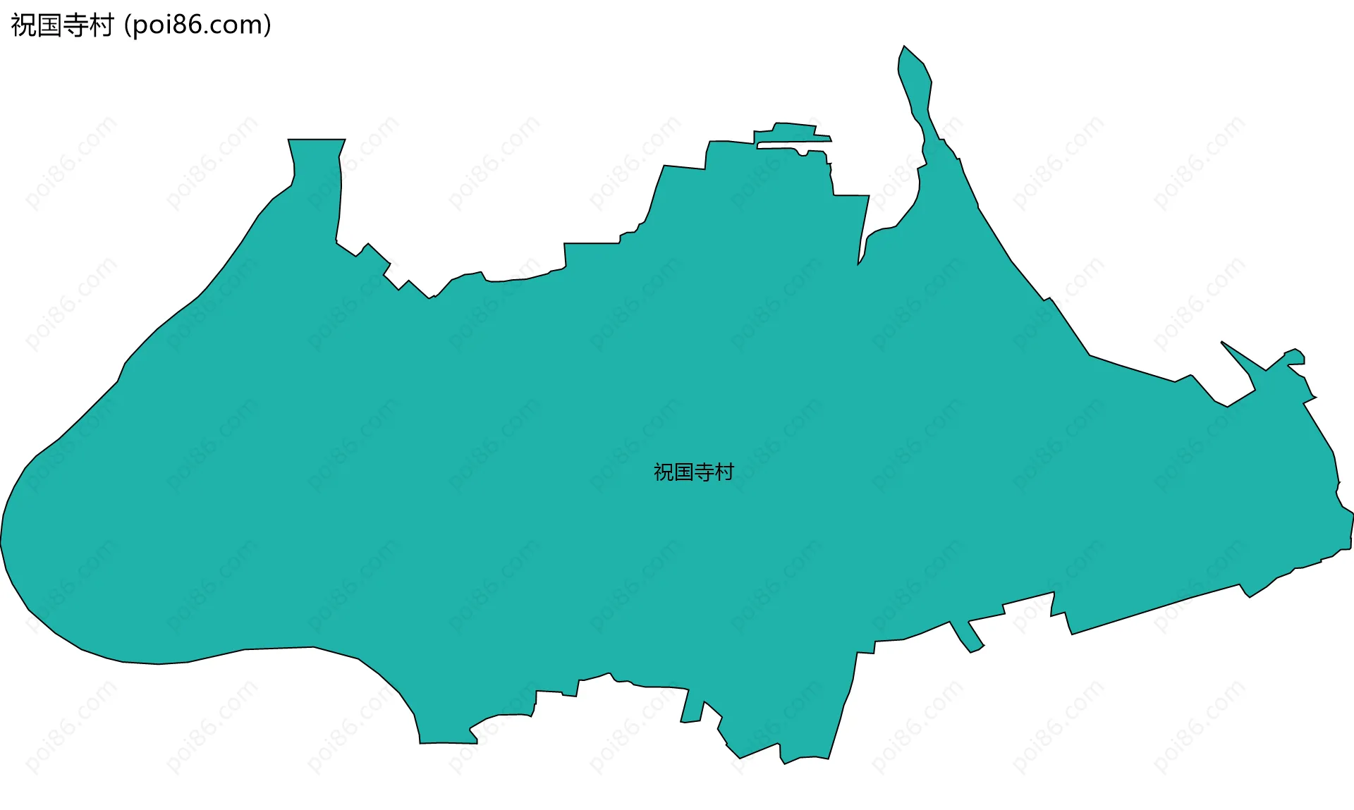 祝国寺村边界地图