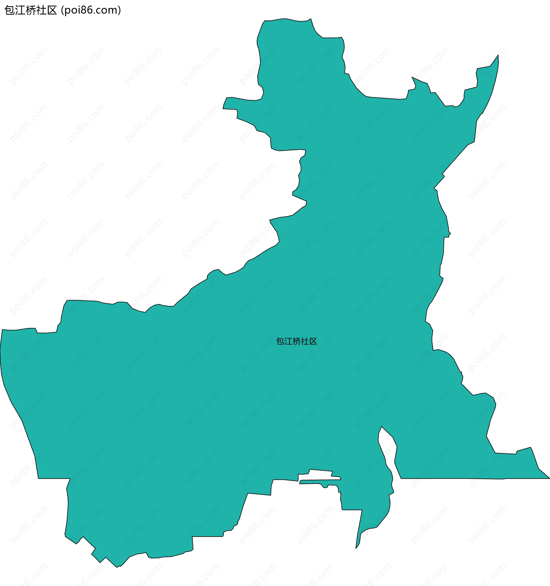 包江桥社区边界地图
