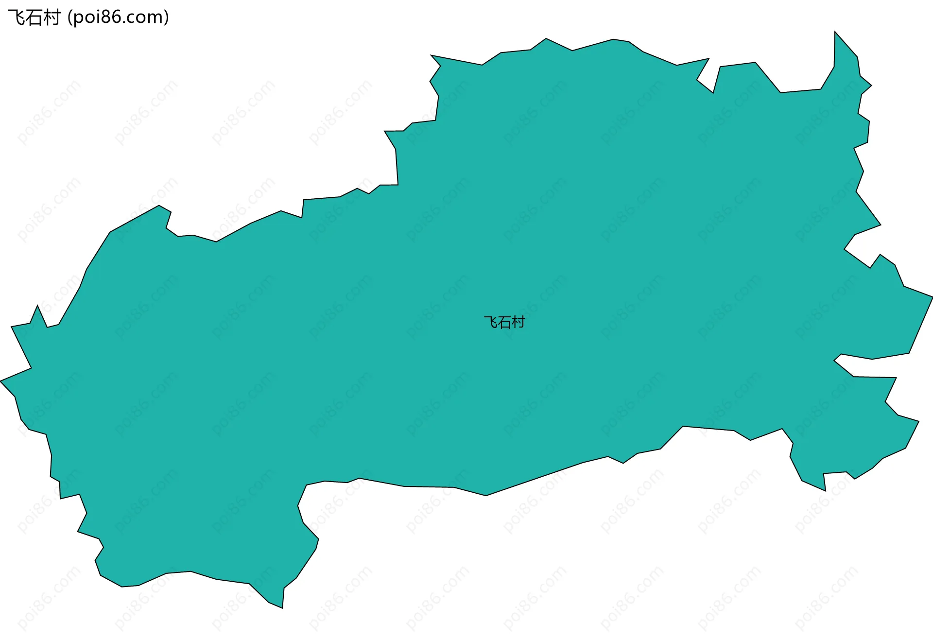 飞石村边界地图
