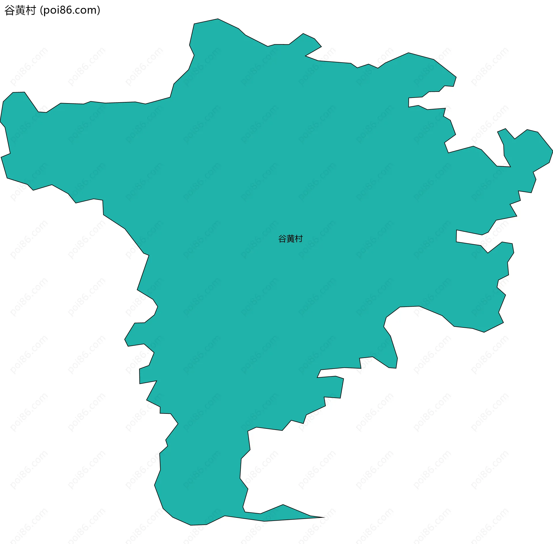 谷黄村边界地图