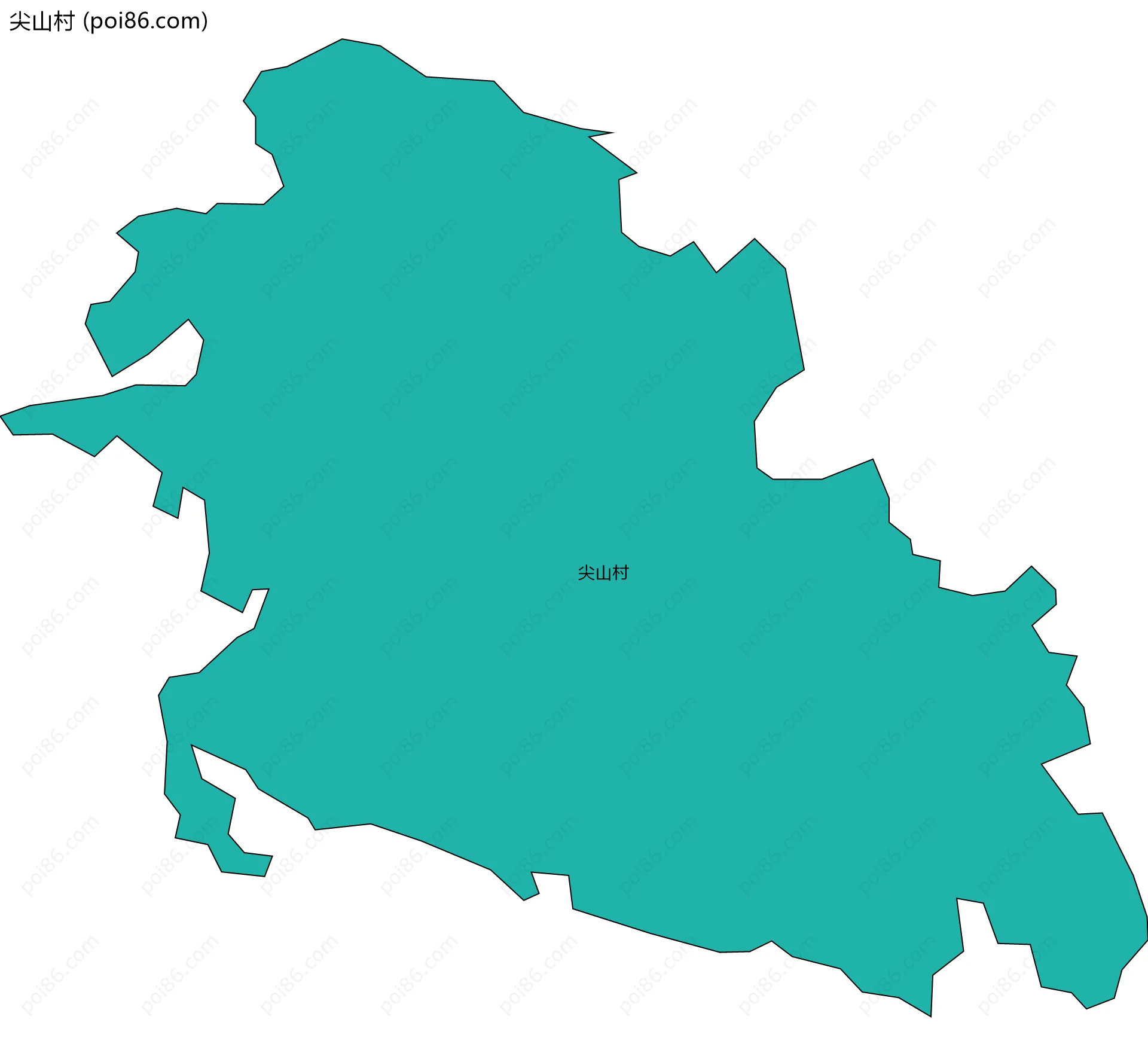尖山村边界地图