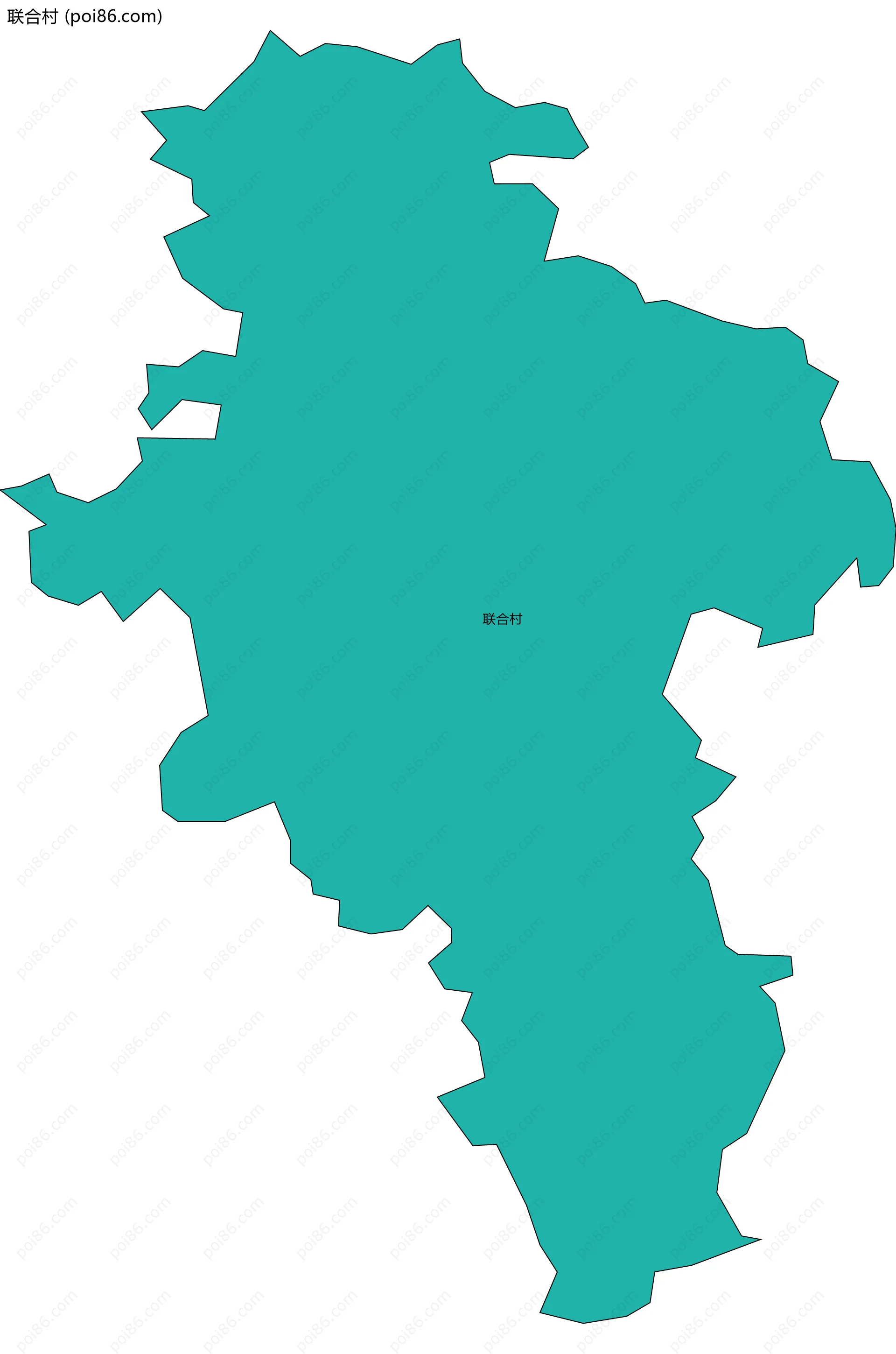联合村边界地图