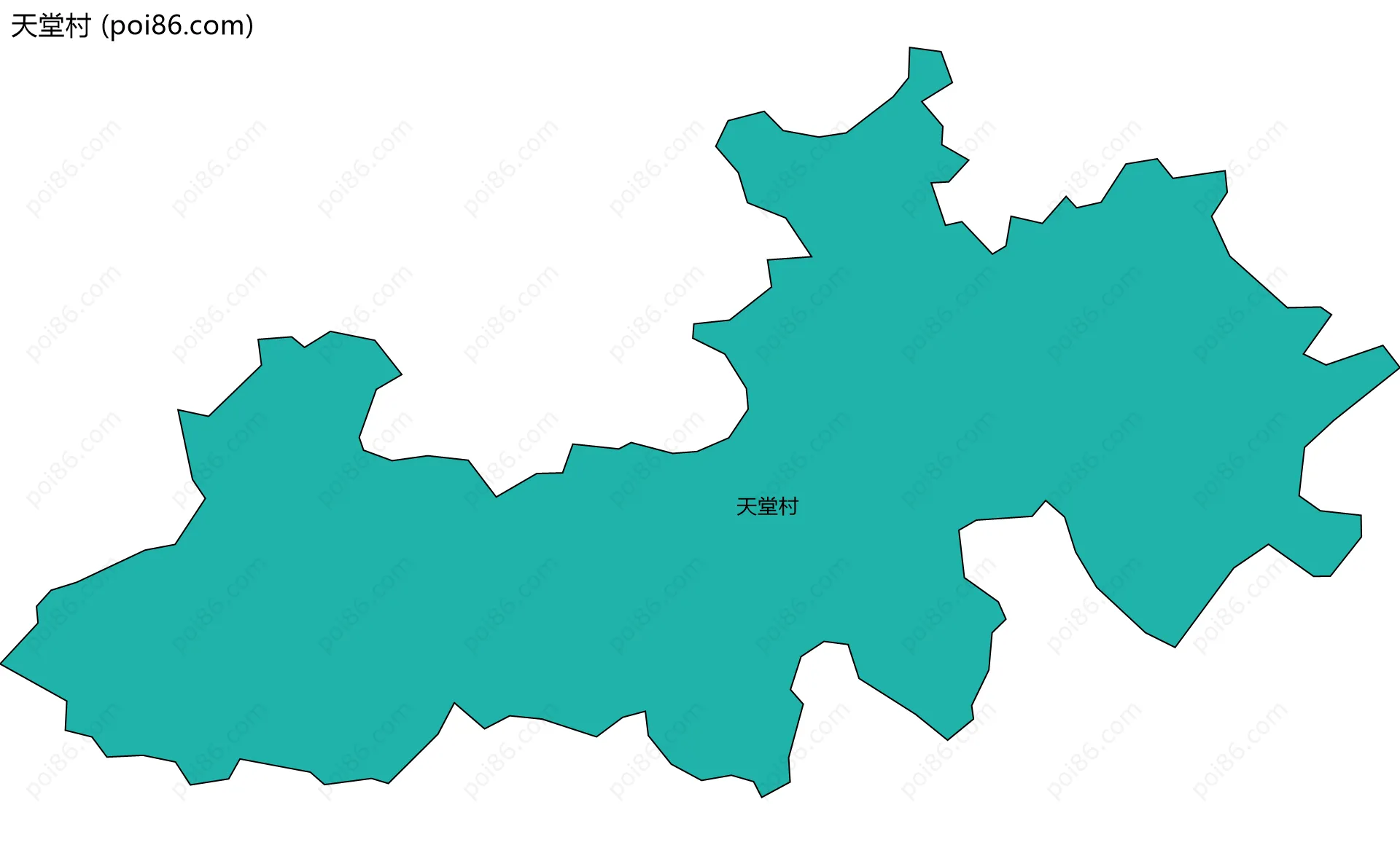 天堂村边界地图