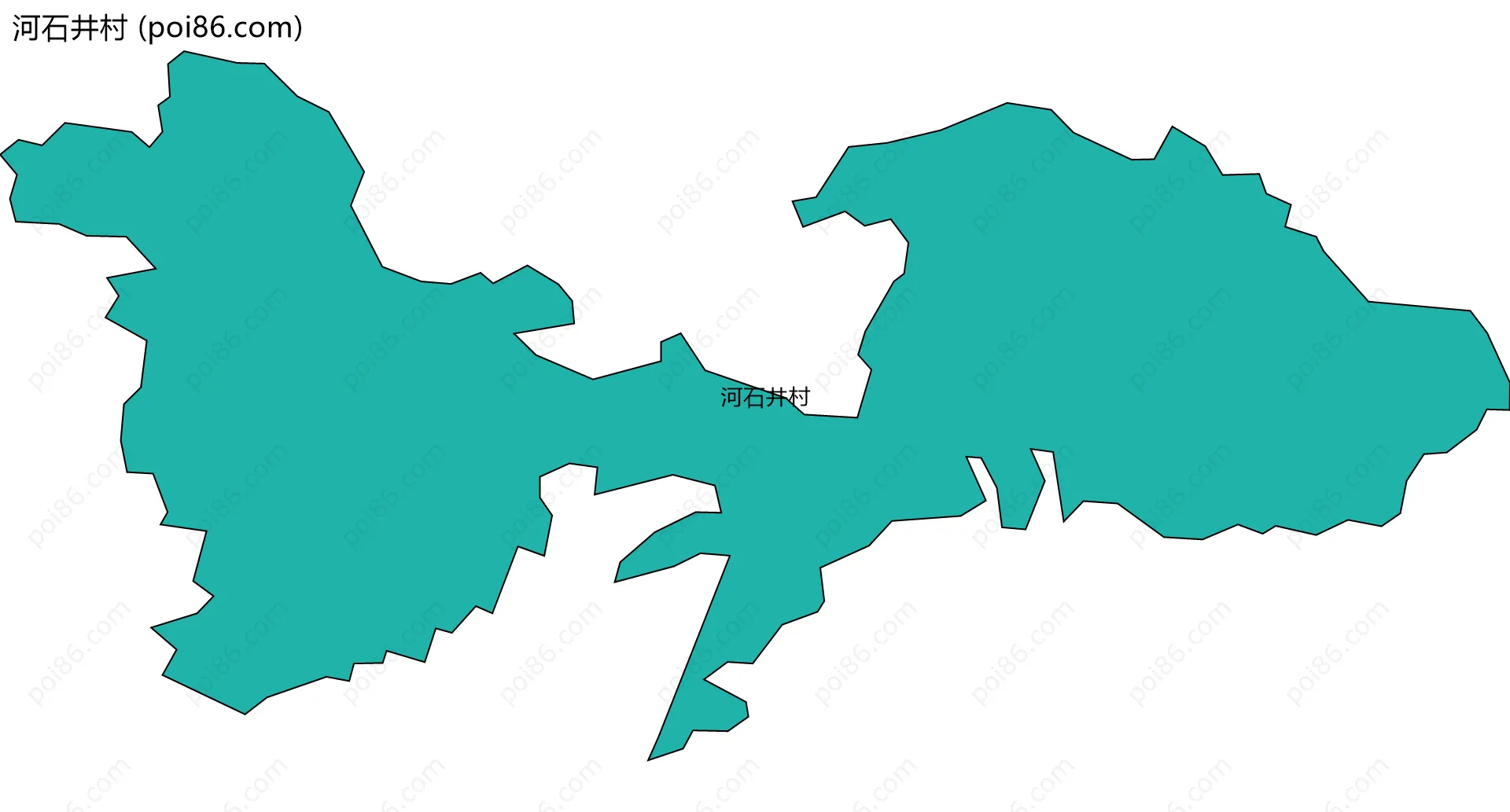河石井村边界地图
