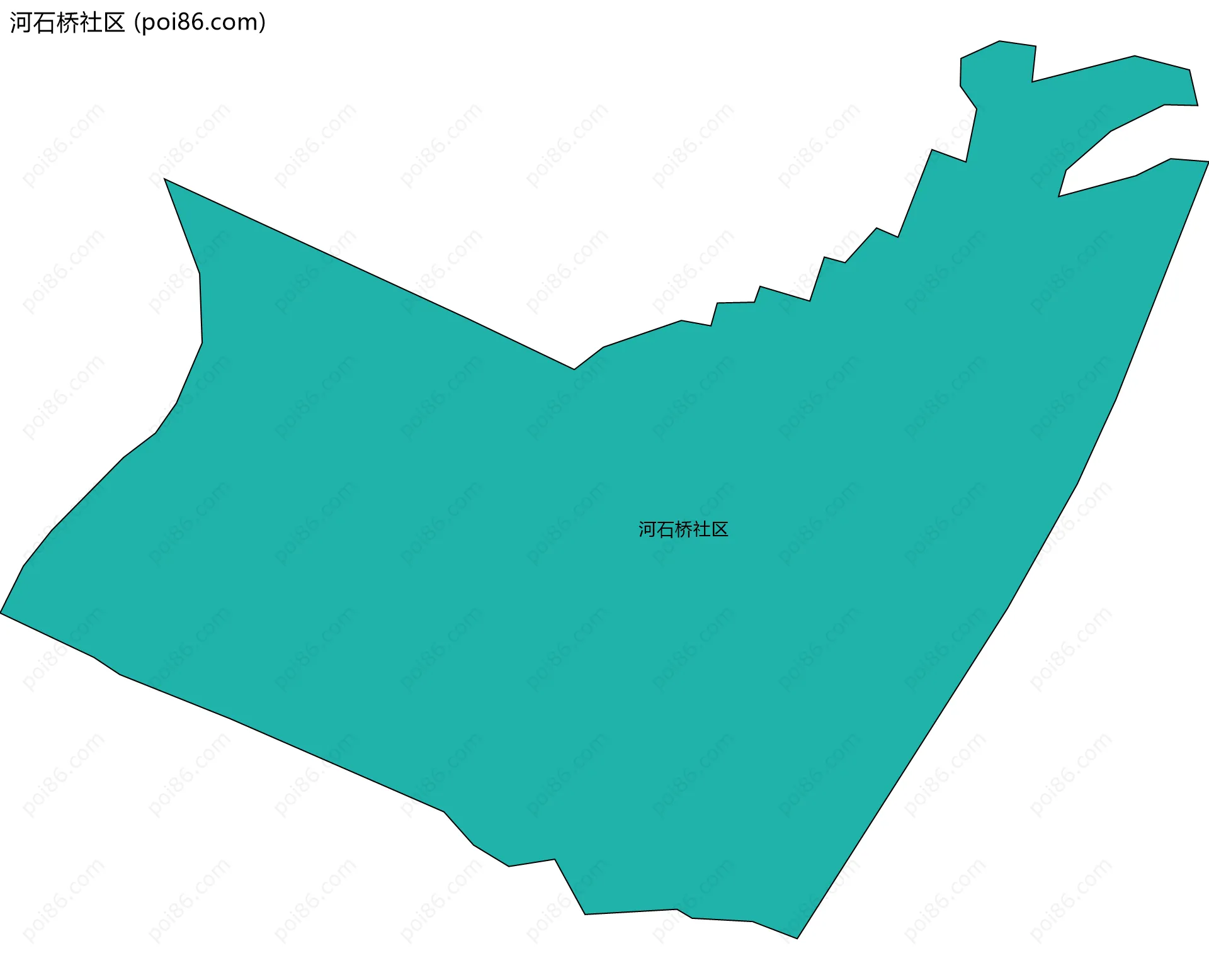 河石桥社区边界地图