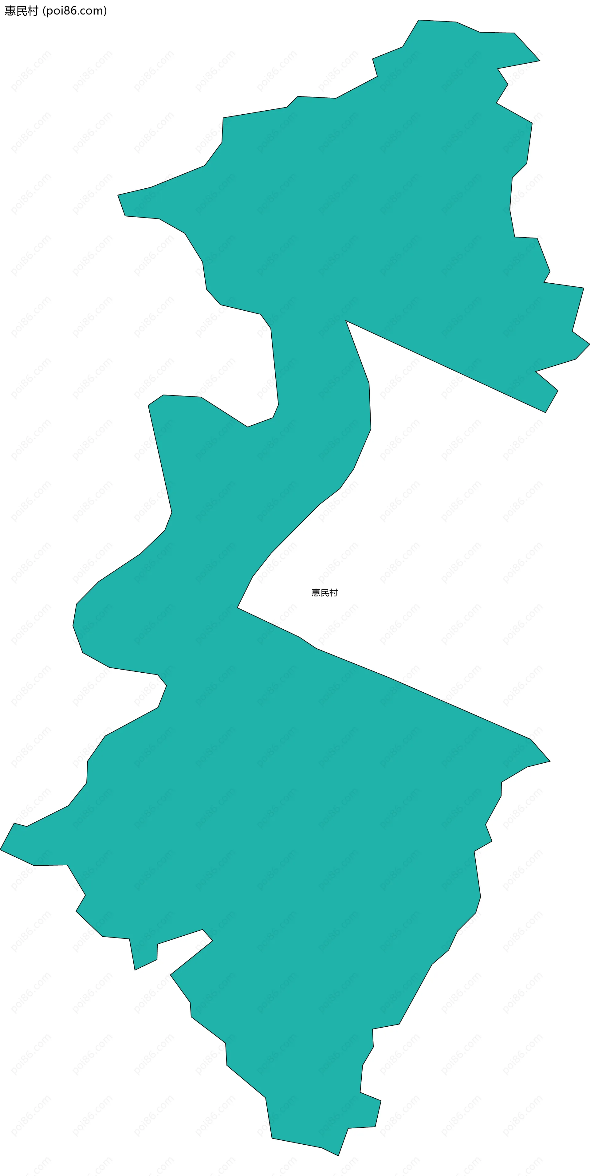 惠民村边界地图