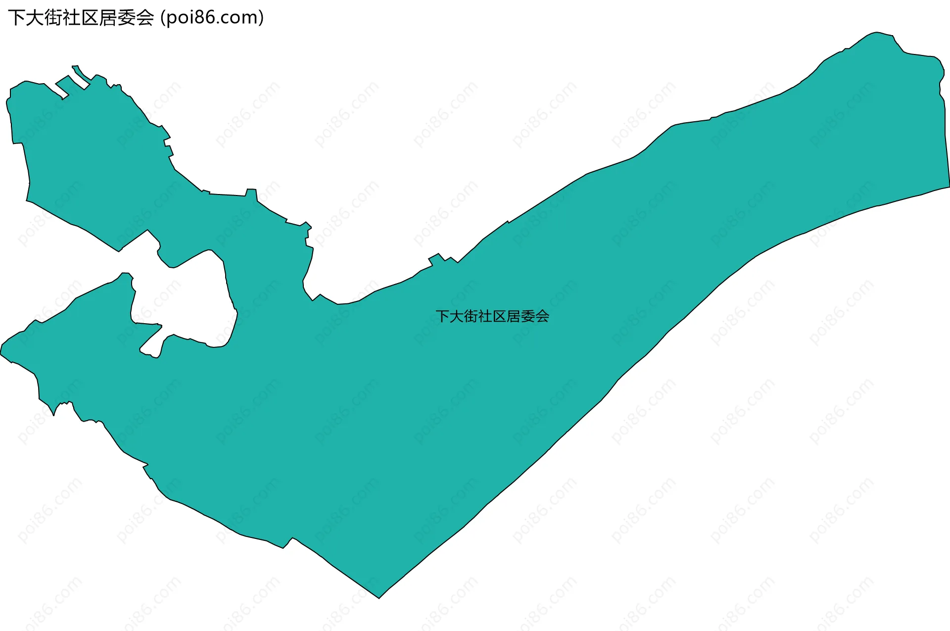下大街社区居委会边界地图