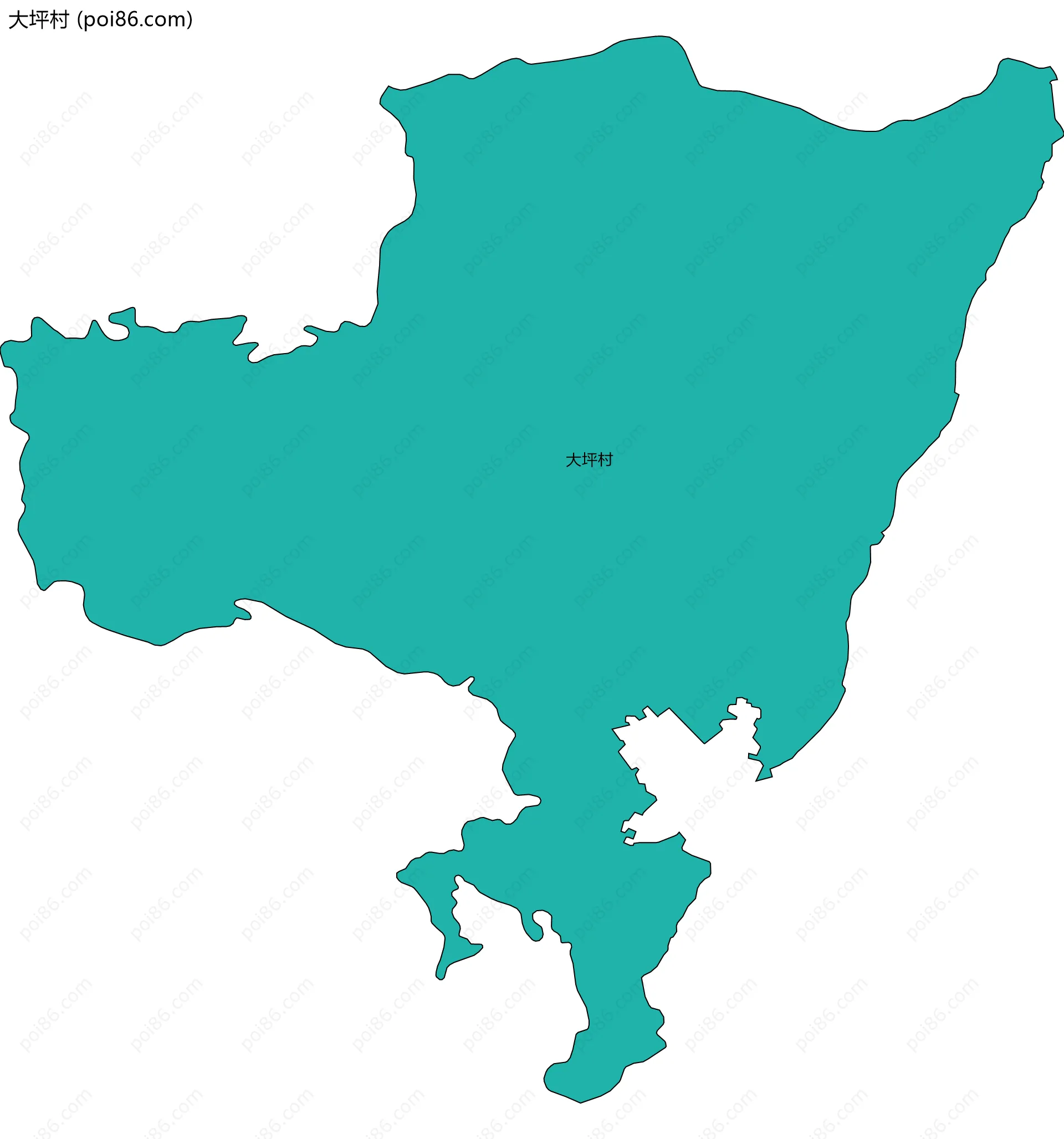 大坪村边界地图