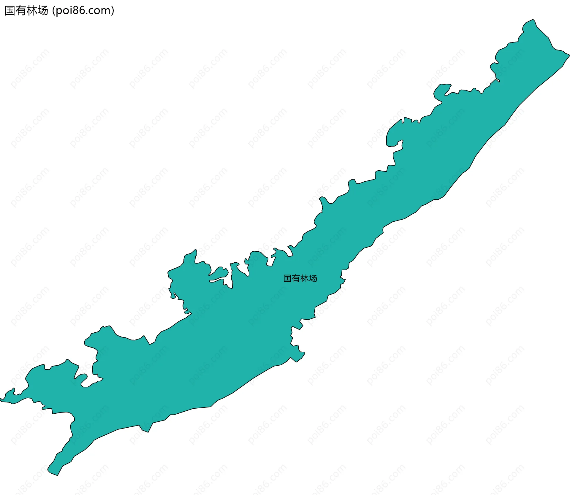 国有林场边界地图