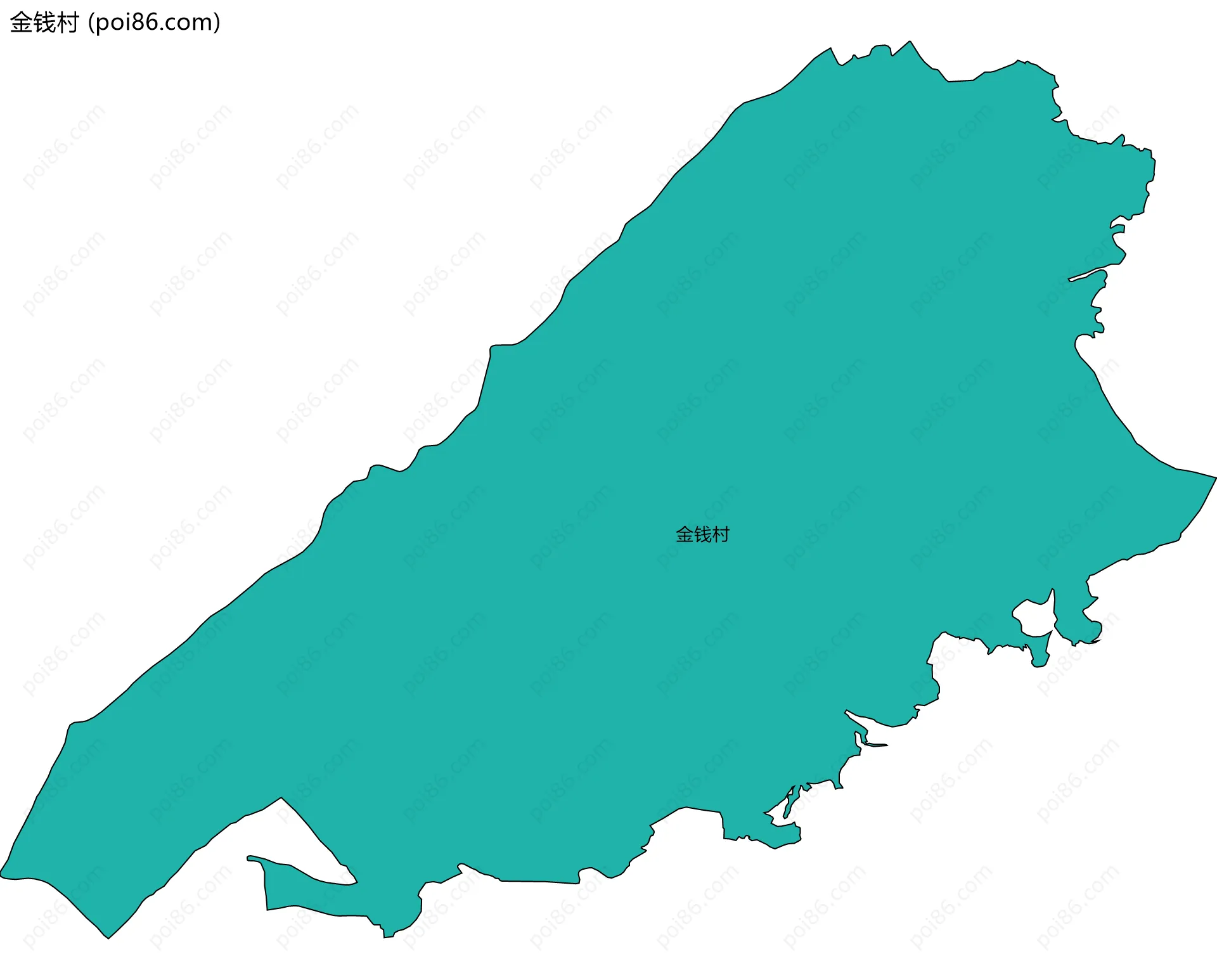金钱村边界地图