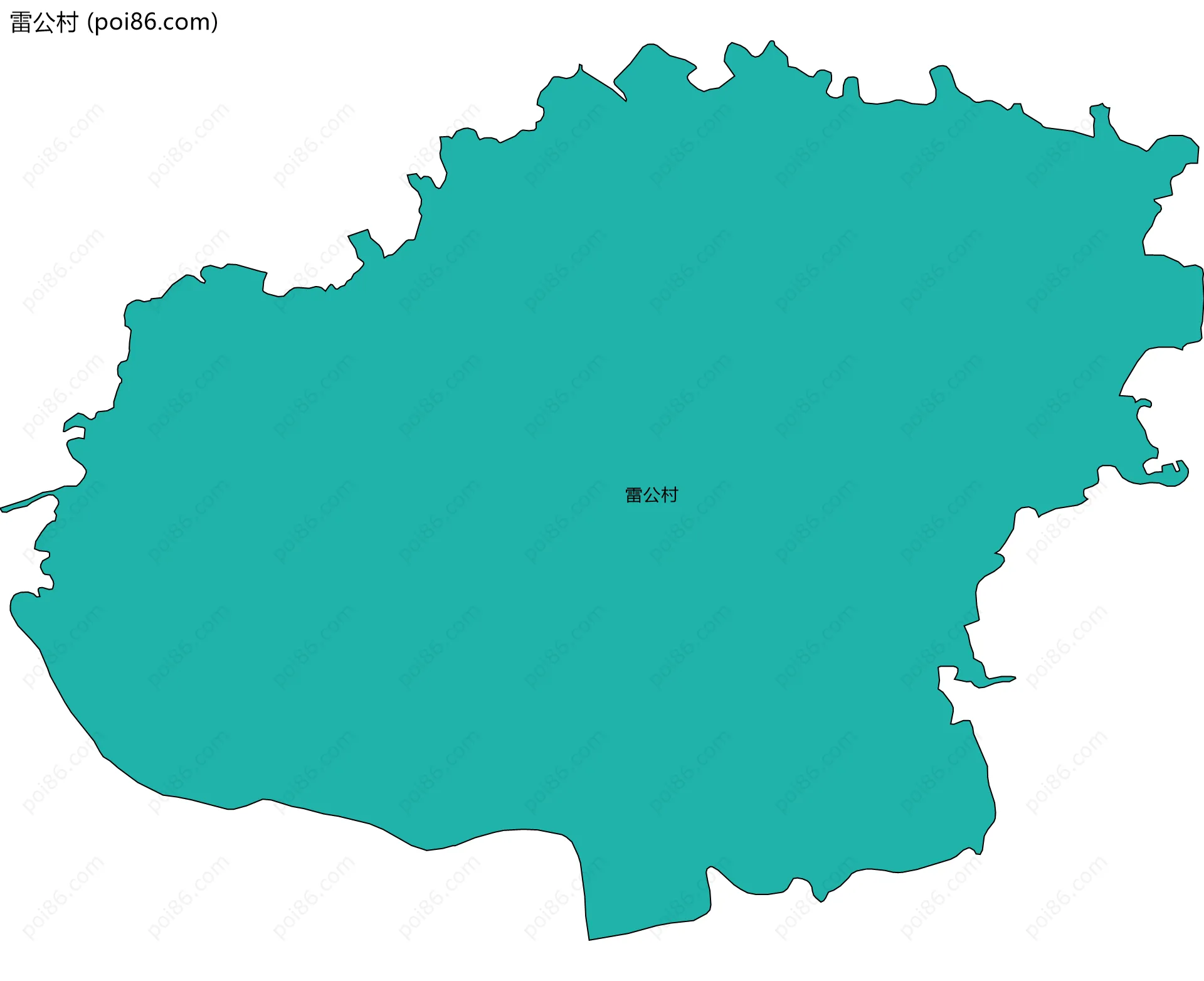 雷公村边界地图