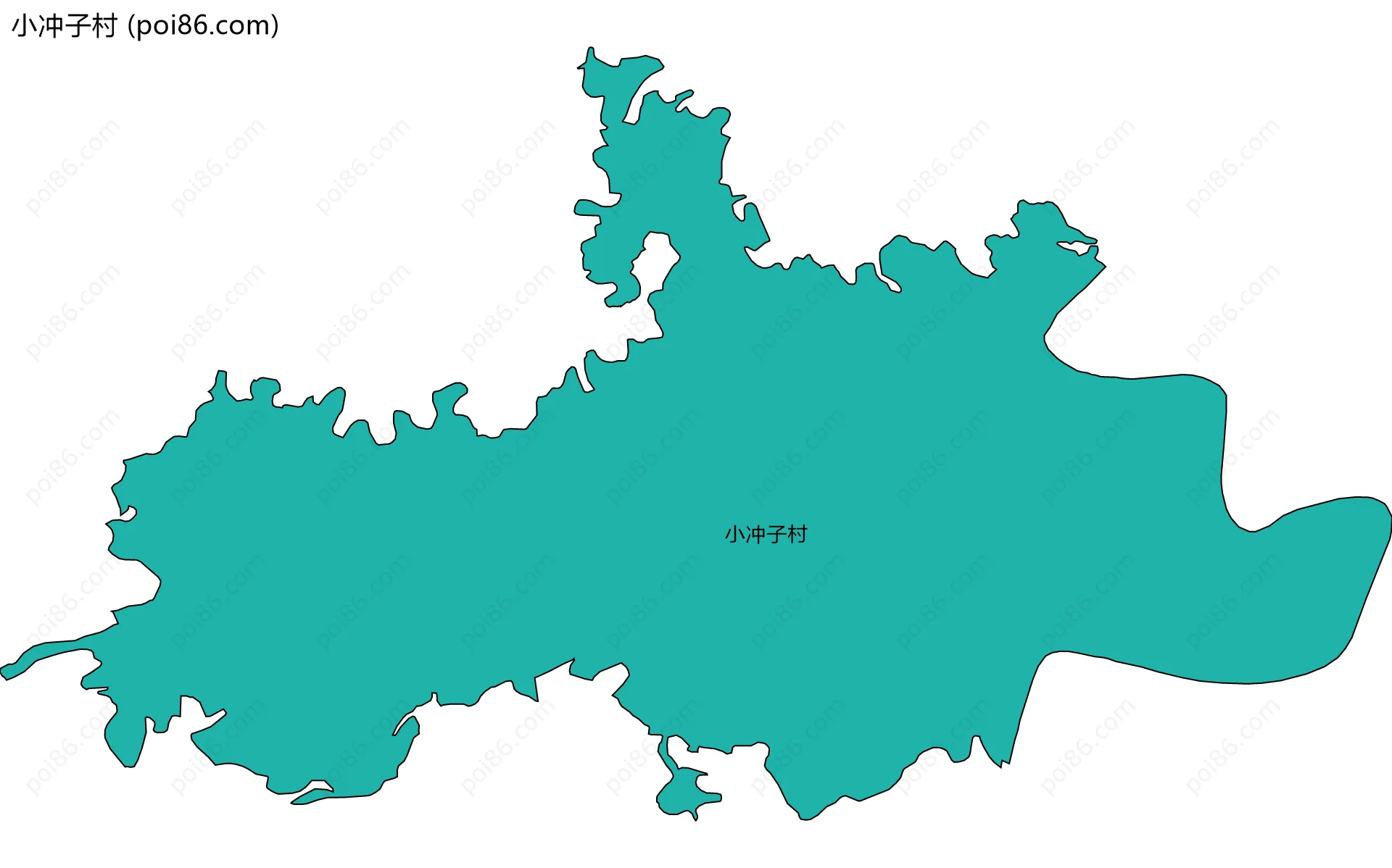 小冲子村边界地图