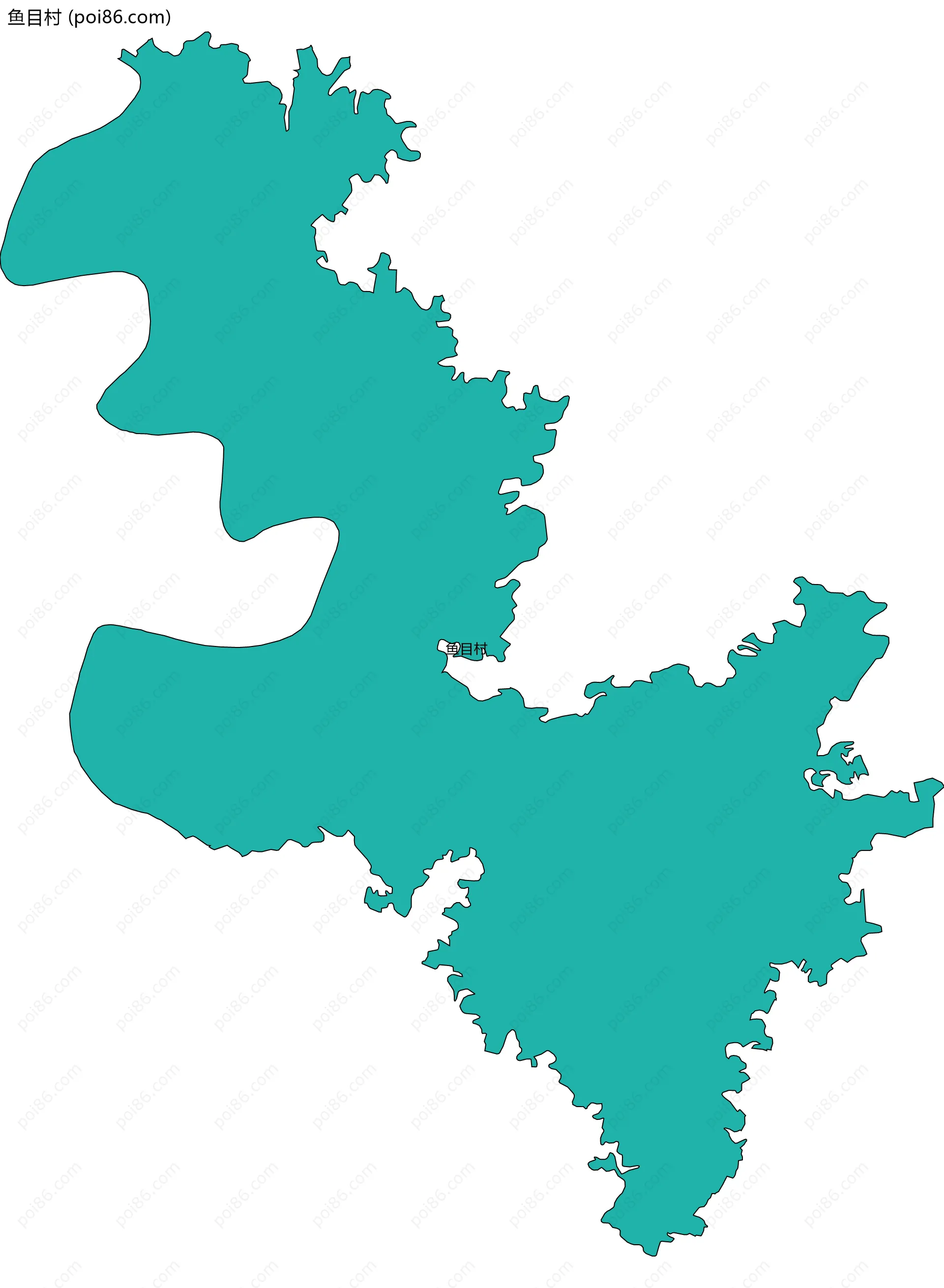 鱼目村边界地图