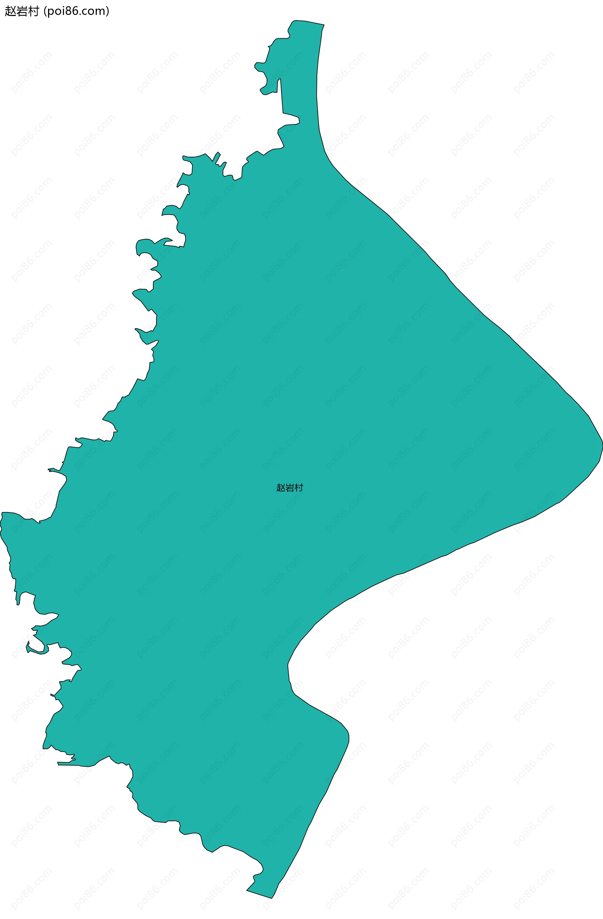 赵岩村边界地图