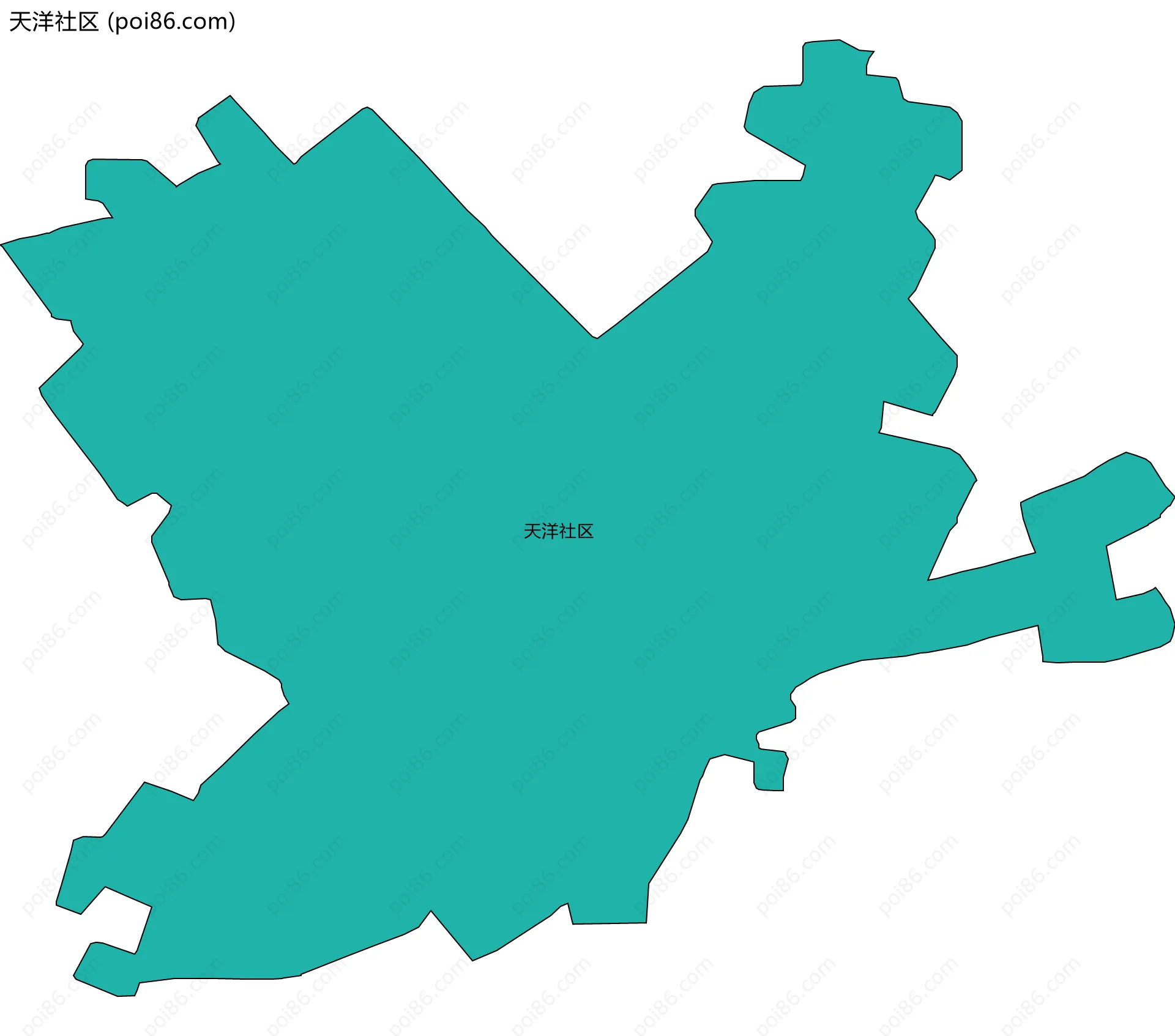 天洋社区边界地图