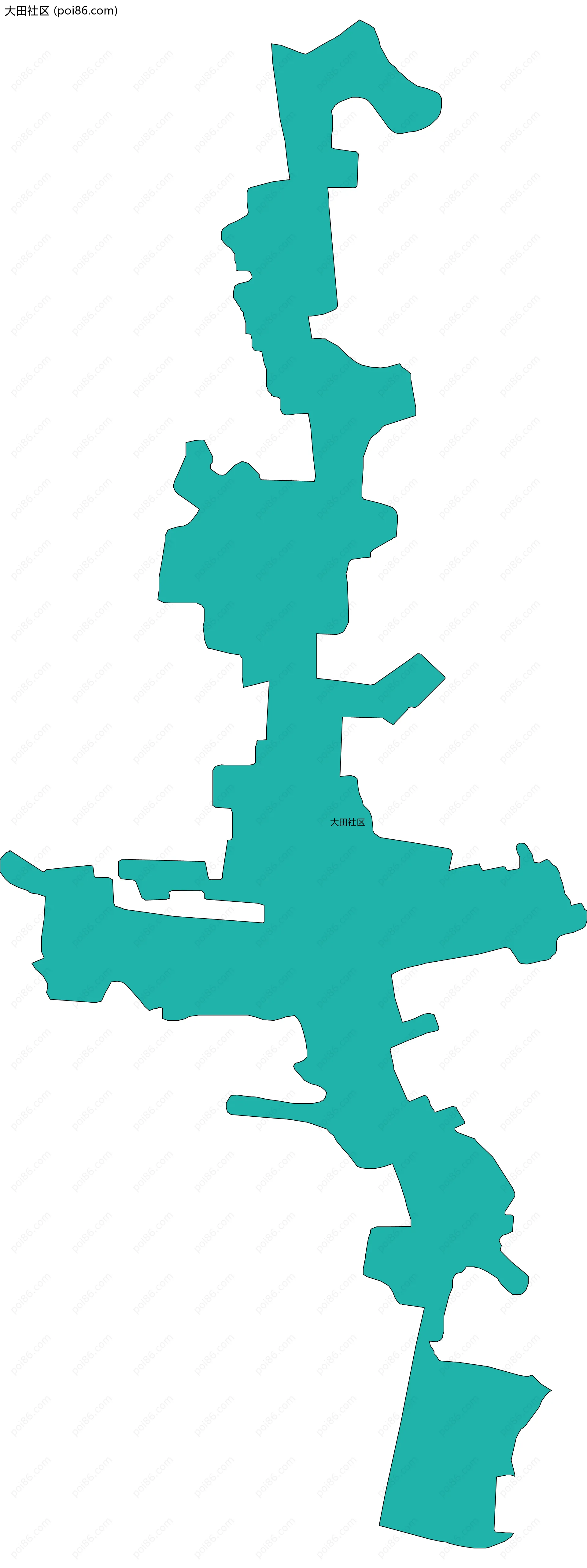 大田社区边界地图