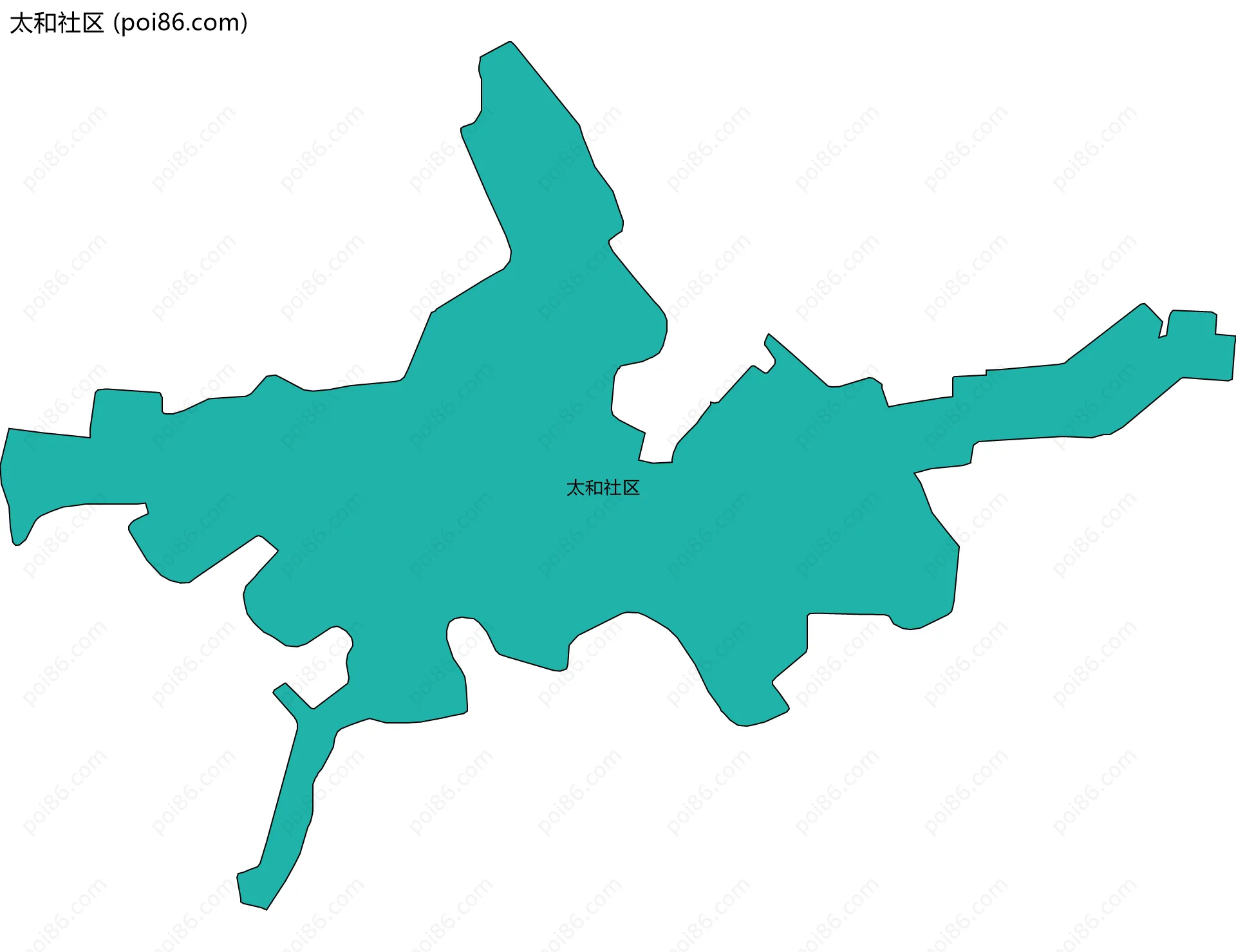 太和社区边界地图