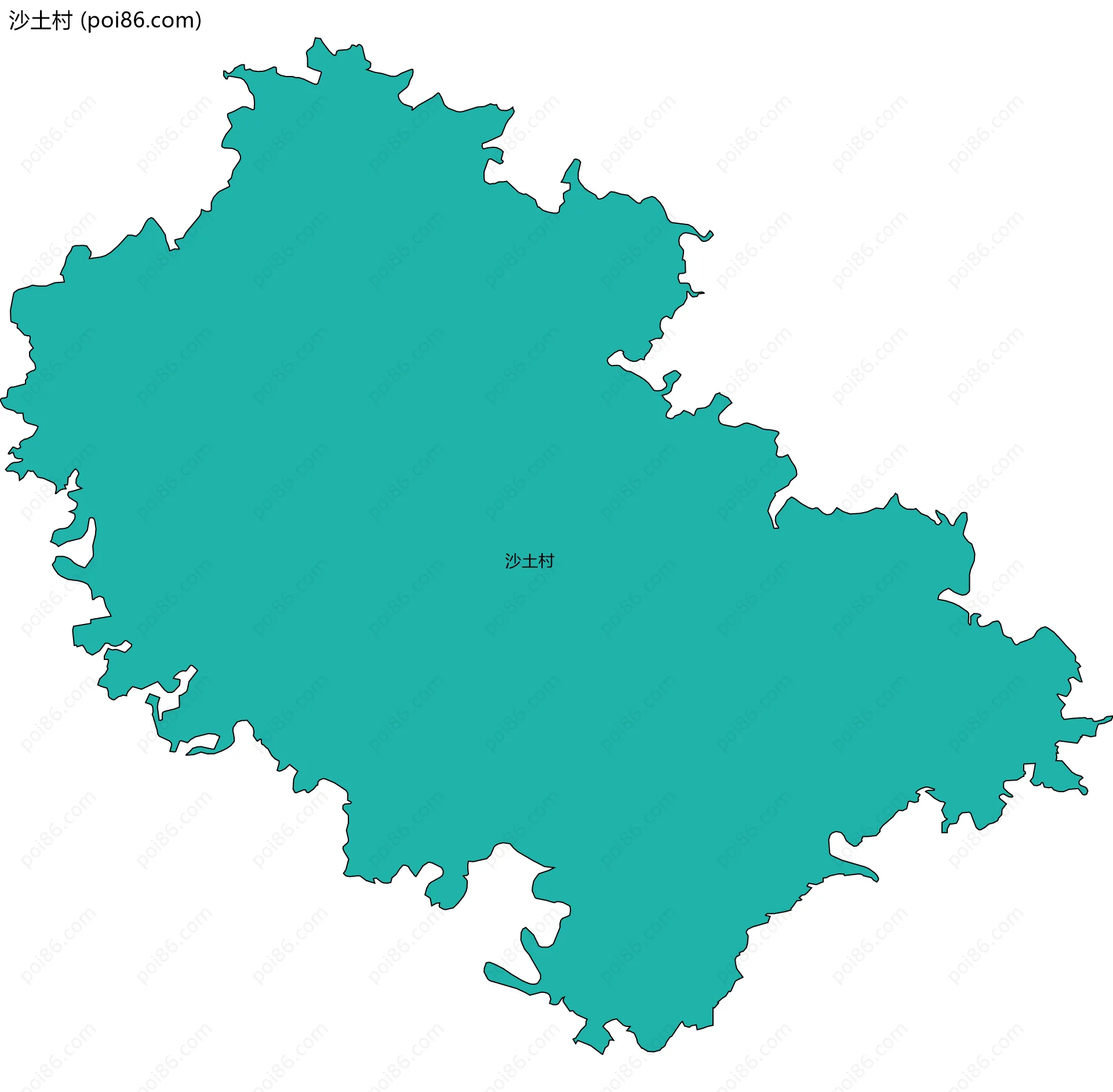沙土村边界地图