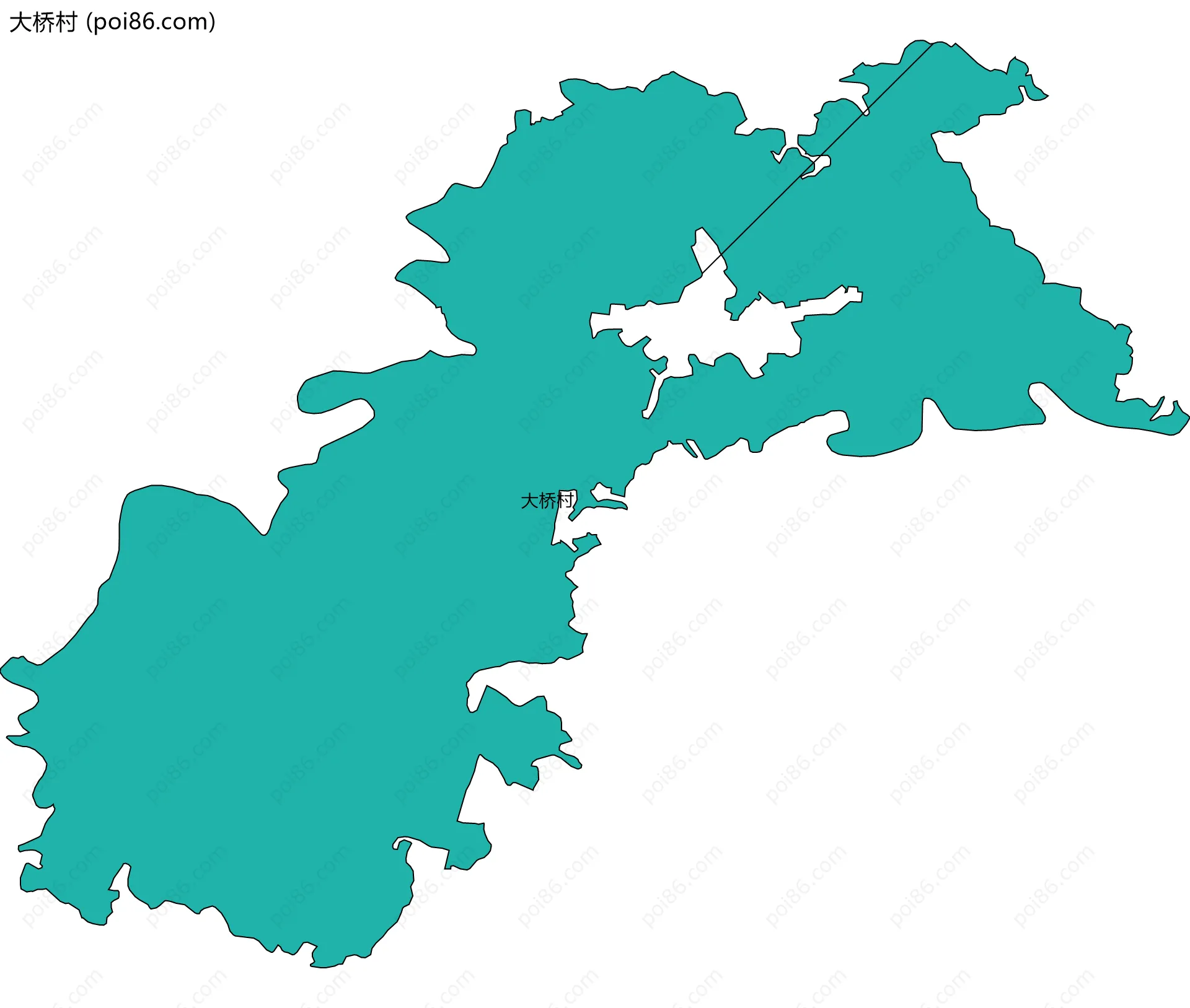 大桥村边界地图