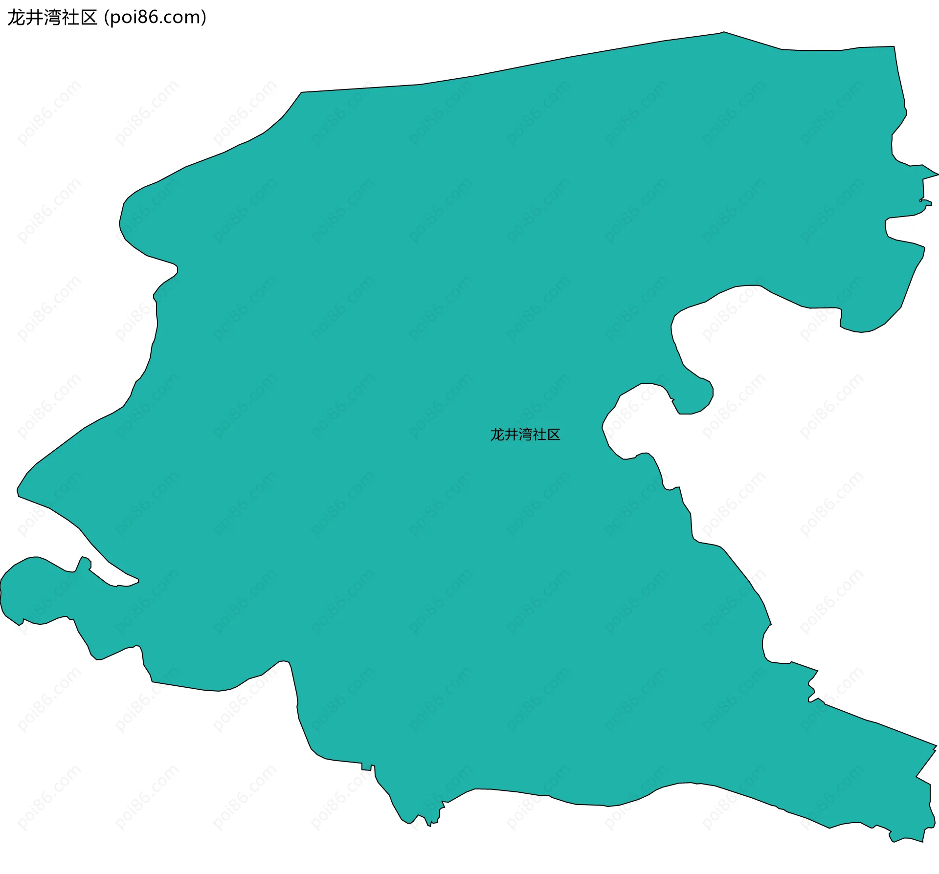 龙井湾社区边界地图