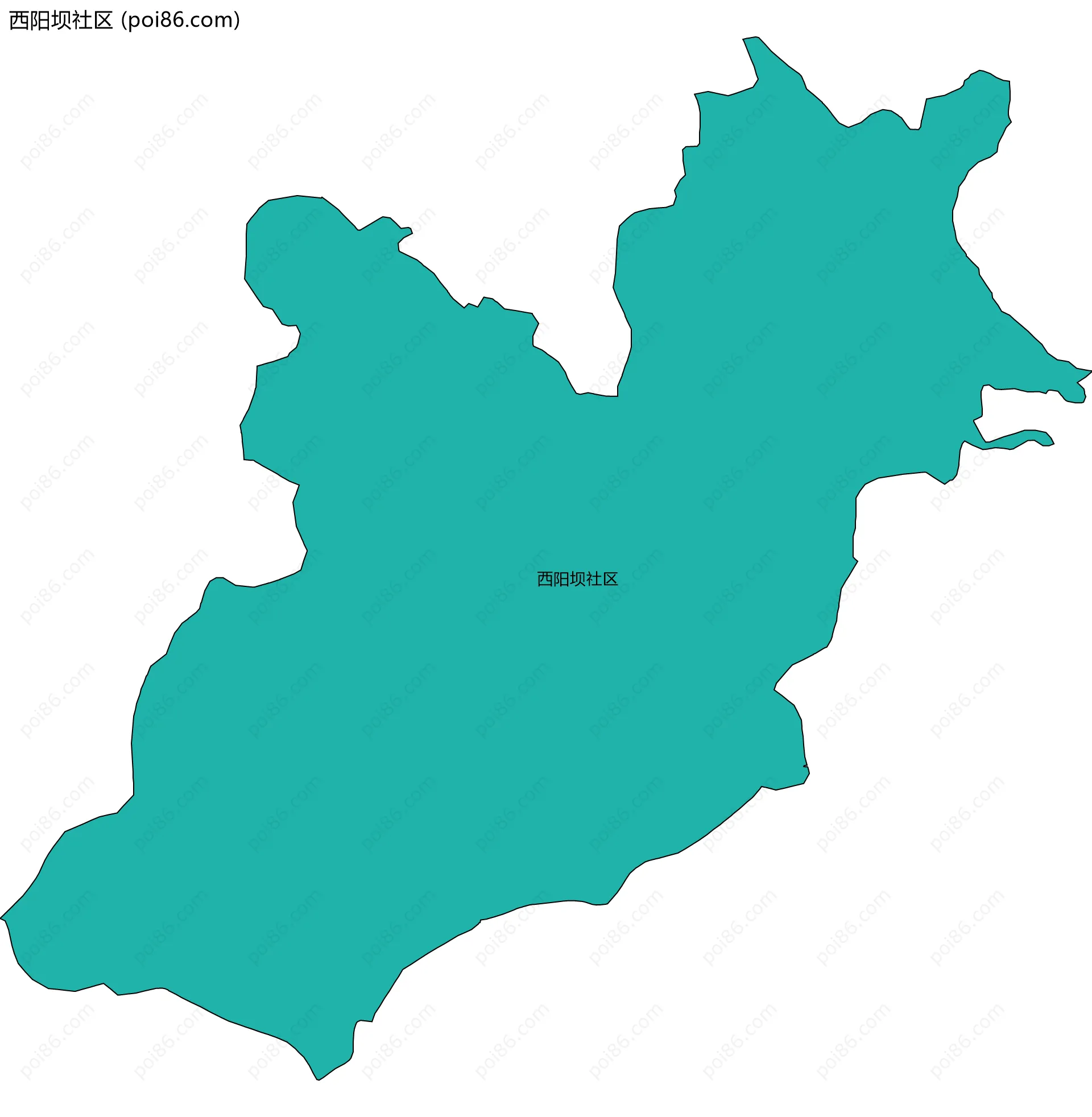 西阳坝社区边界地图