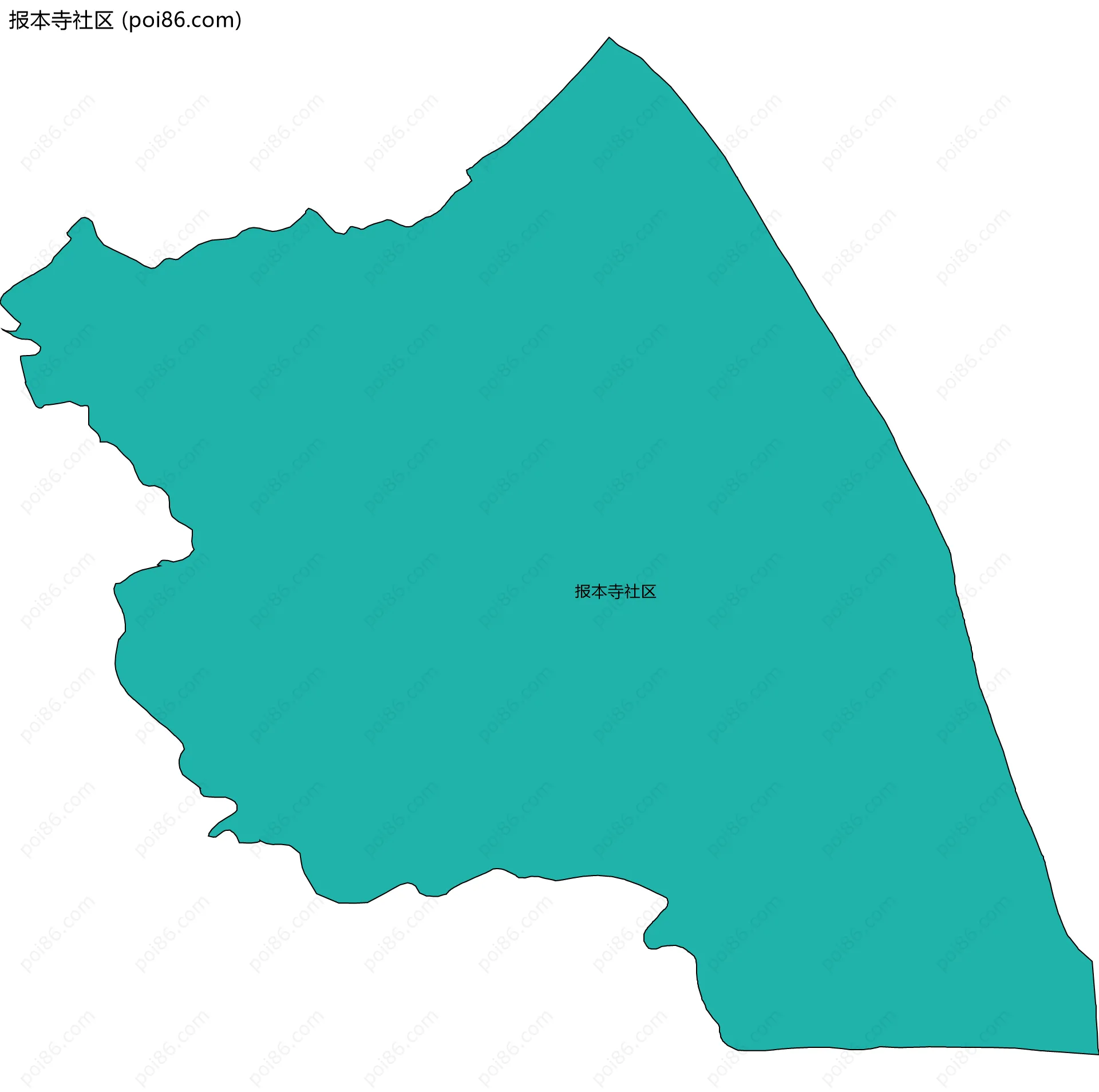 报本寺社区边界地图