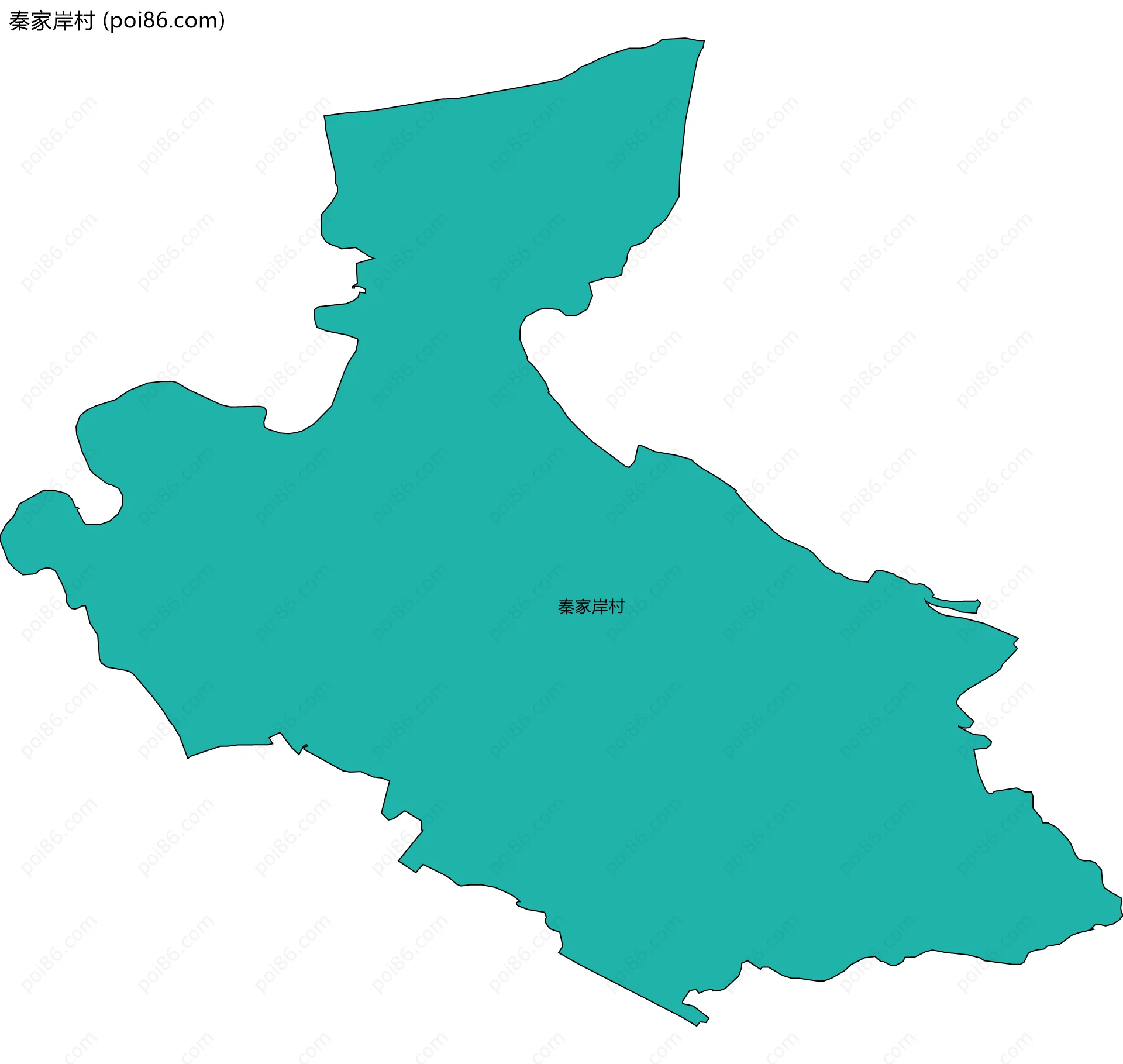 秦家岸村边界地图