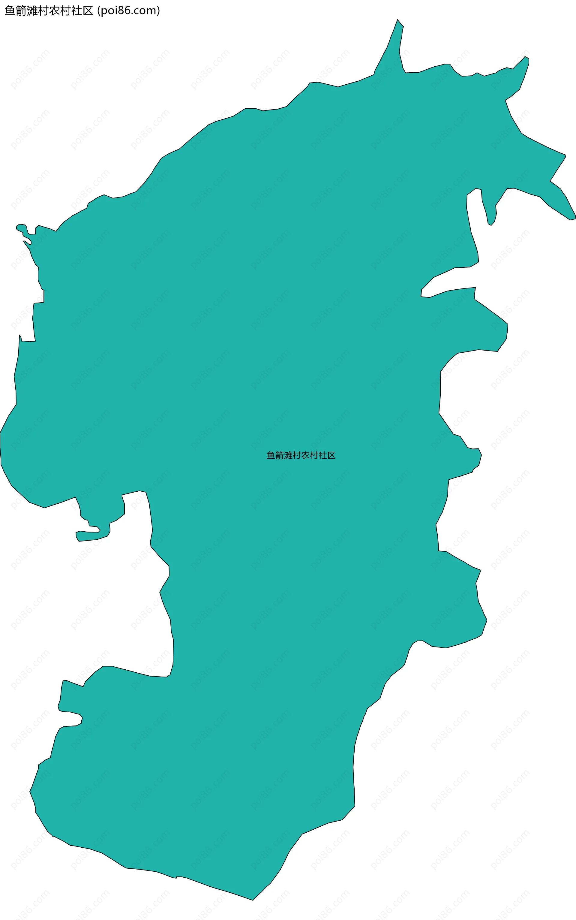 鱼箭滩村农村社区边界地图