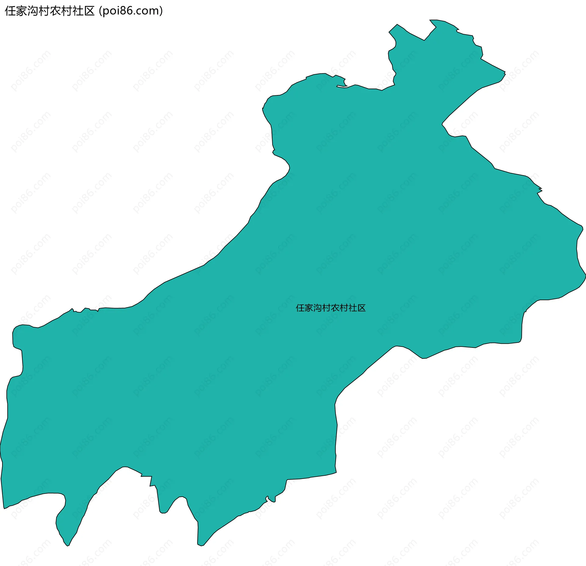 任家沟村农村社区边界地图