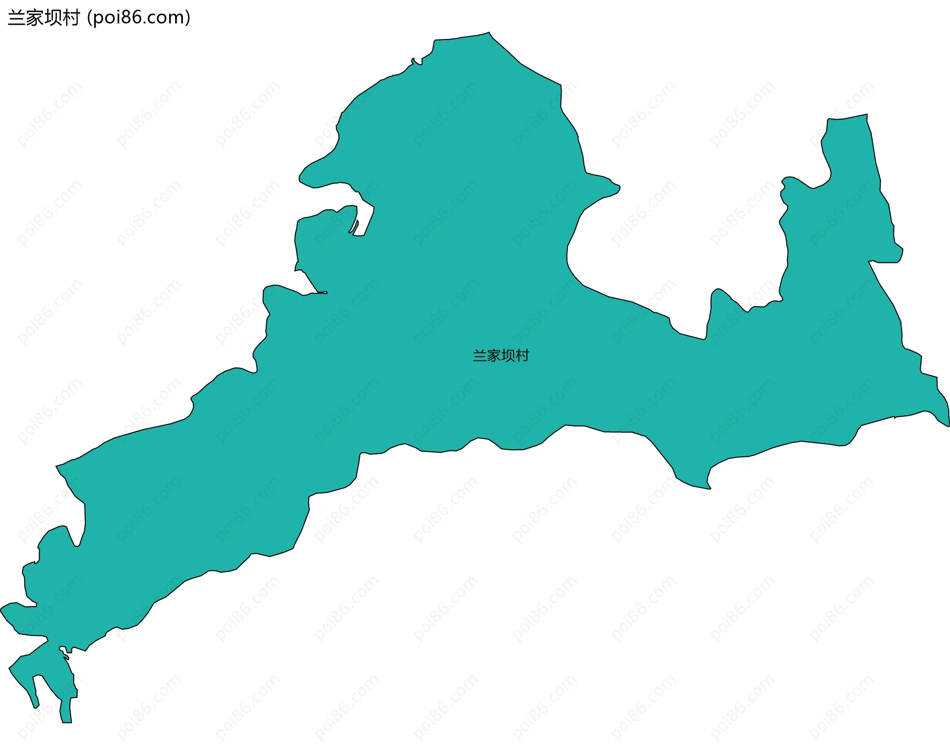 兰家坝村边界地图