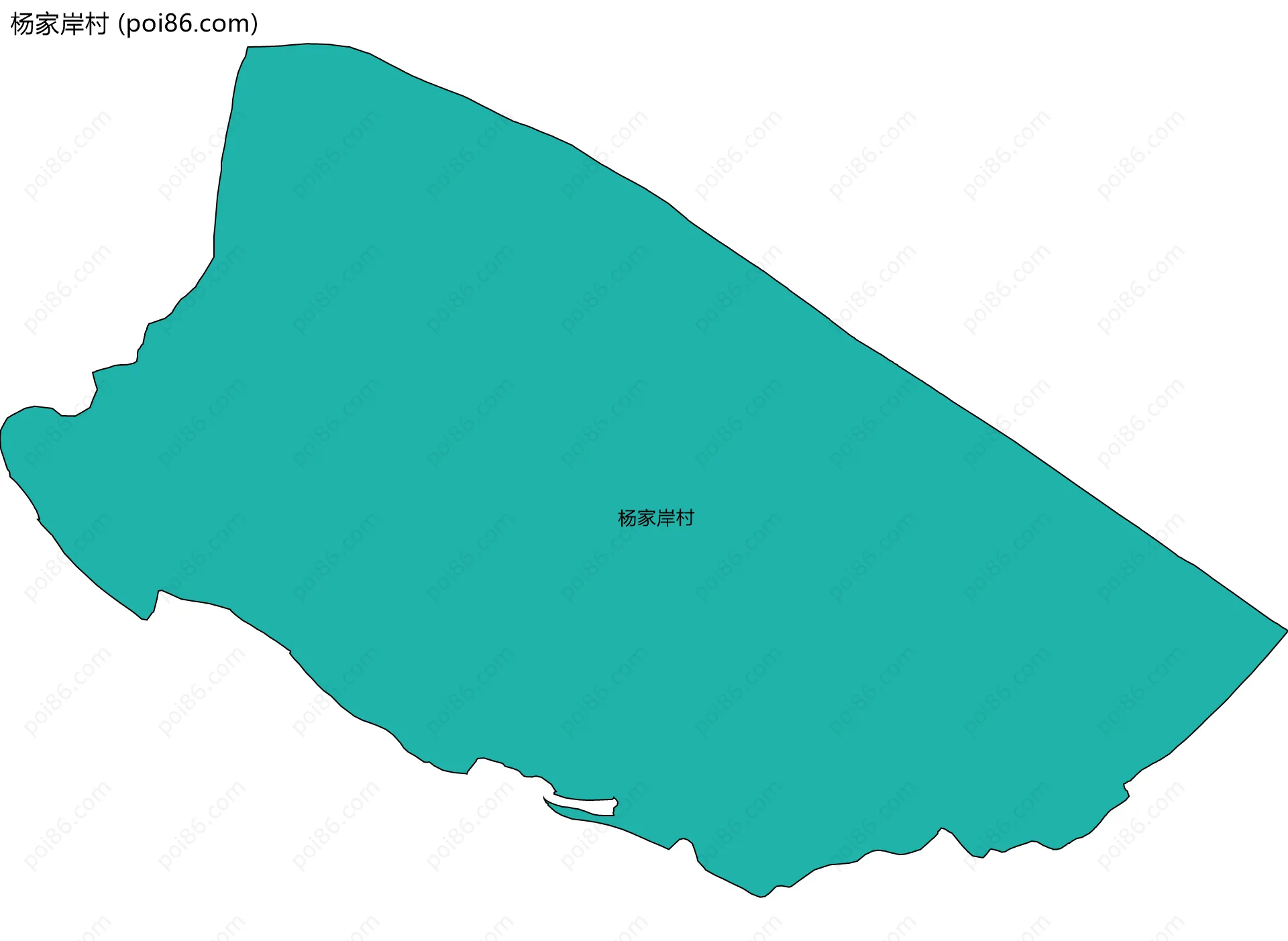 杨家岸村边界地图