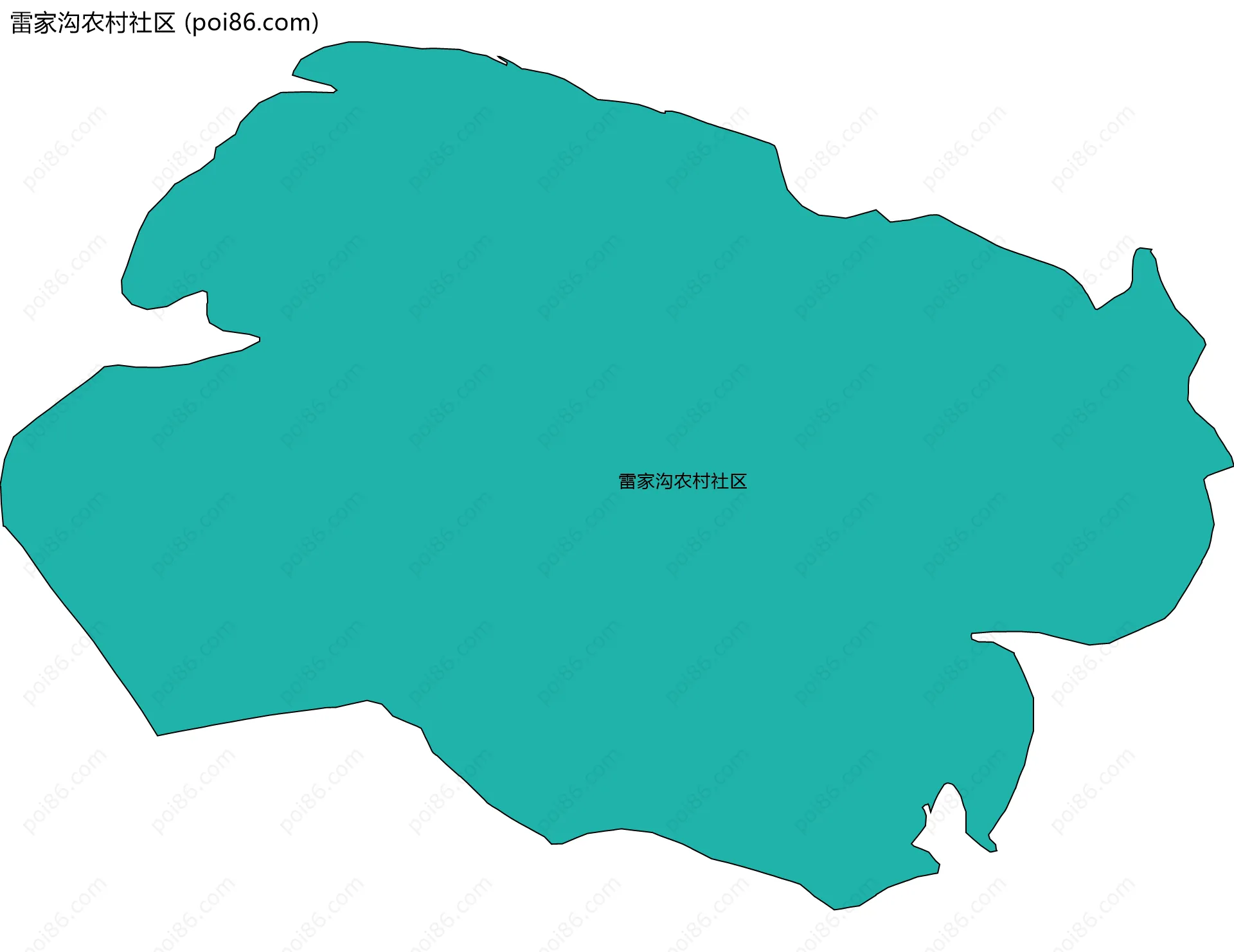 雷家沟农村社区边界地图