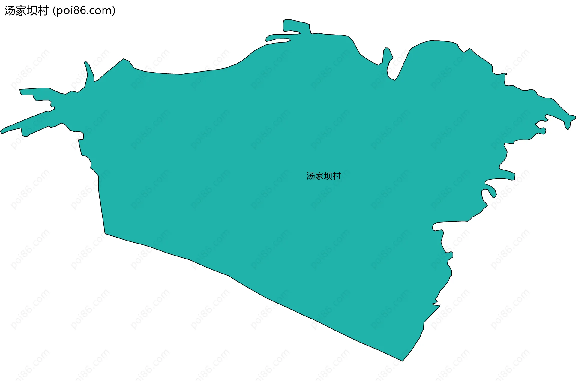 汤家坝村边界地图