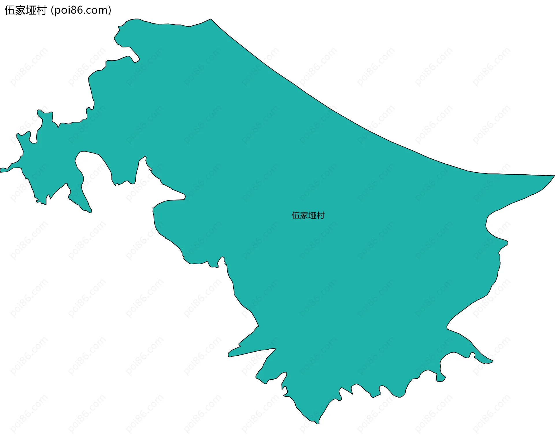 伍家垭村边界地图