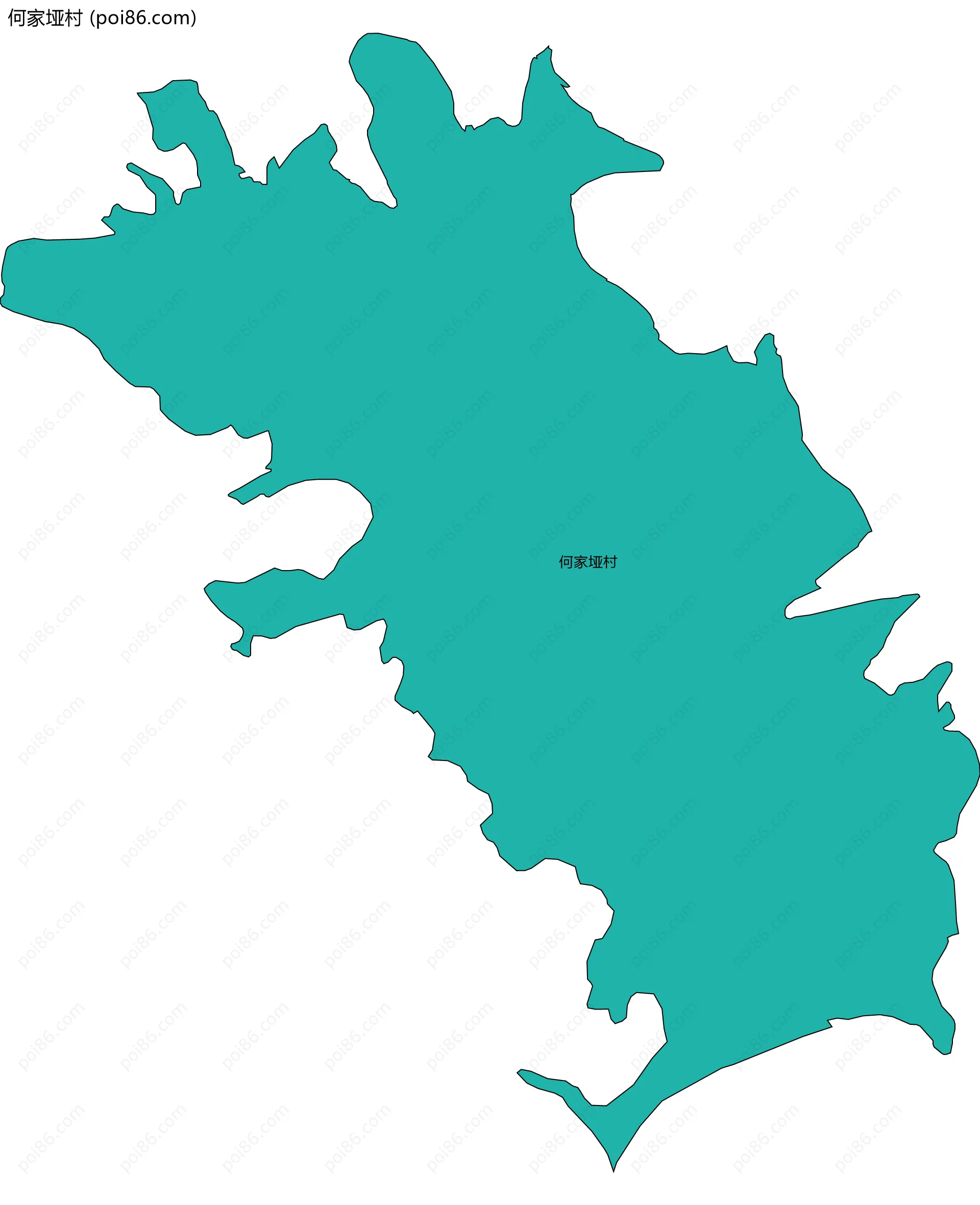 何家垭村边界地图