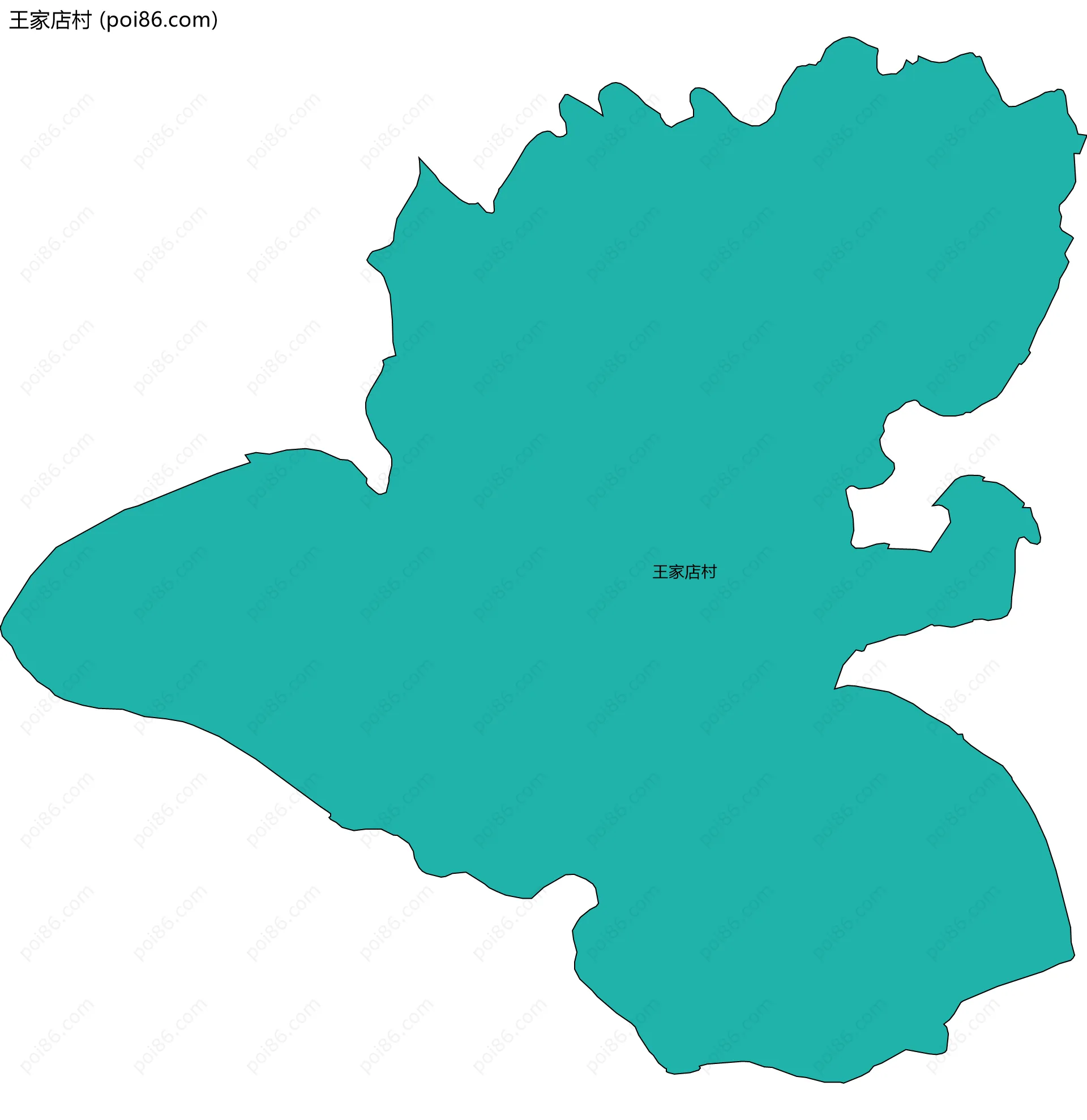 王家店村边界地图