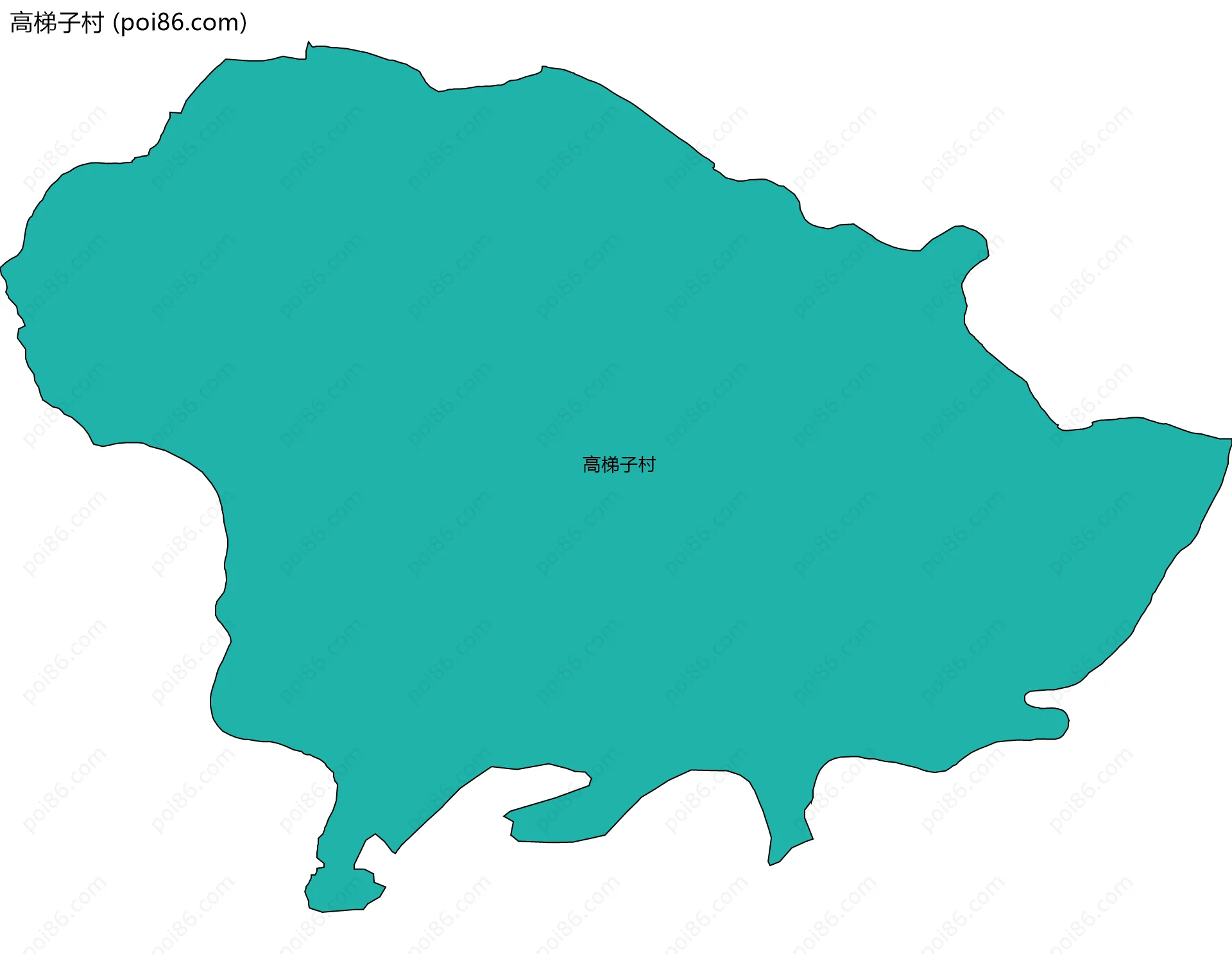 高梯子村边界地图