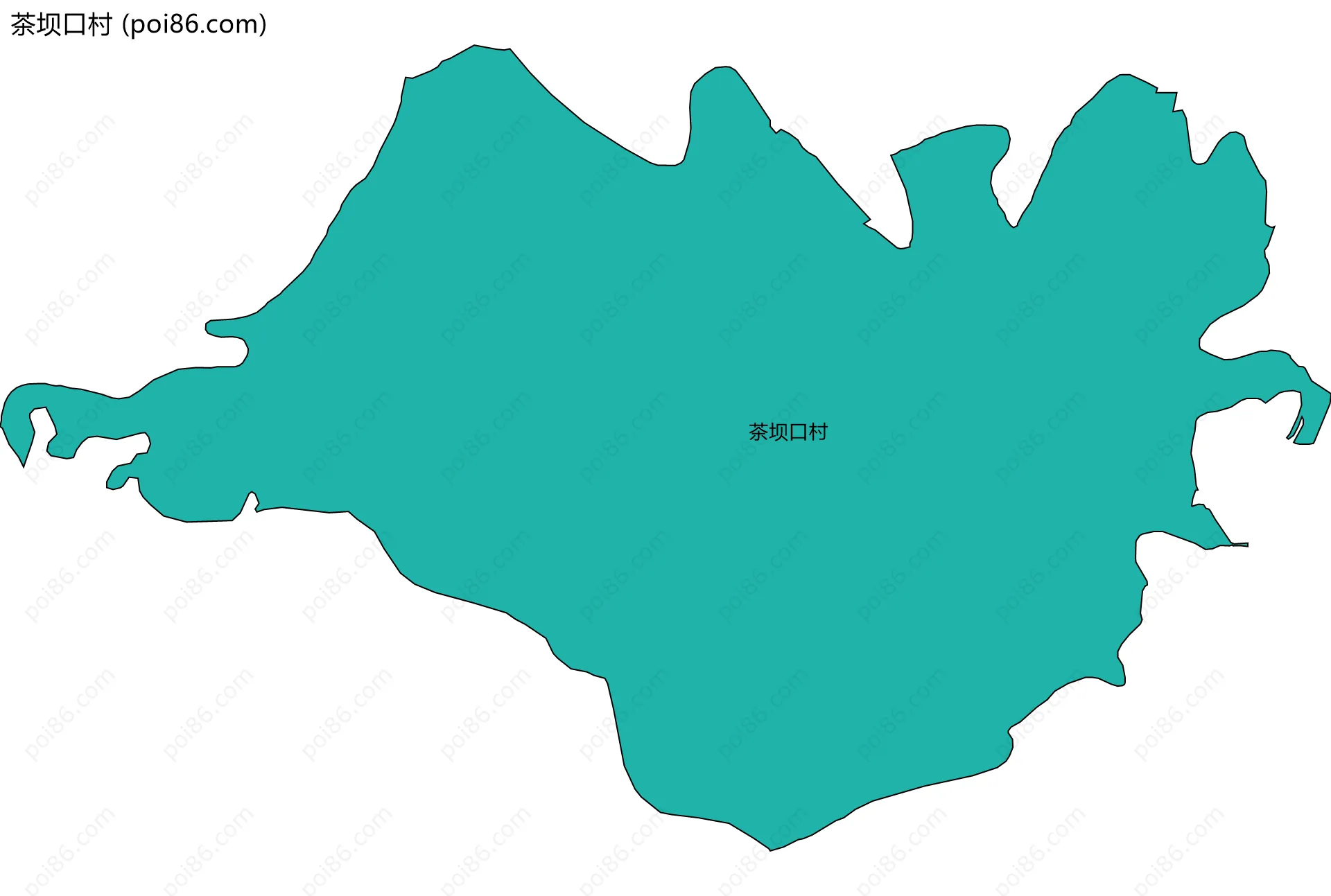 茶坝口村边界地图